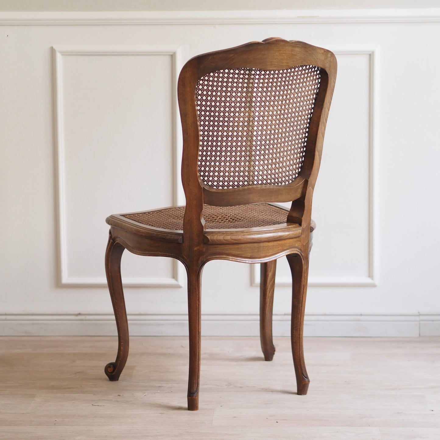 EPOCHE 1920 - 4 Louis XV Stühle mit Wiener Geflecht, Stuhl Set Esszimmer