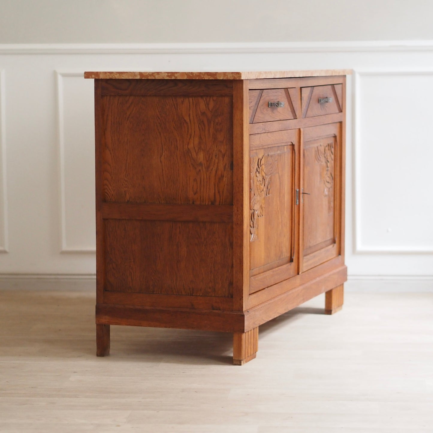 EPOCHE 1920 - Französische Art Déco Kommode, Anrichte mit Marmor