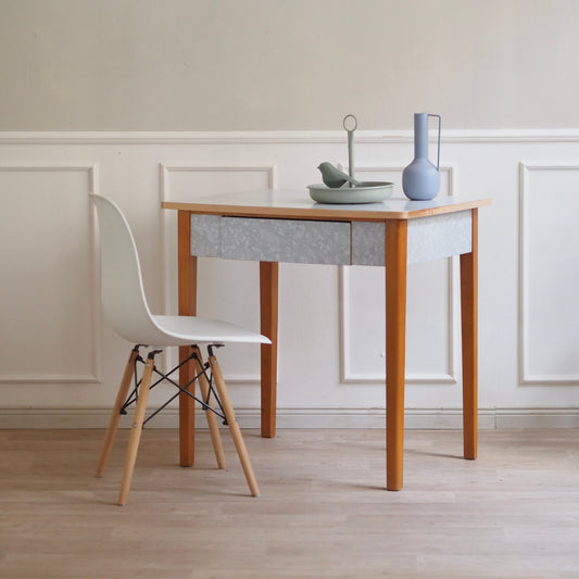 EPOCHE 1960 - Mid Century PVC Küchentisch Schreibtisch mit Schublade