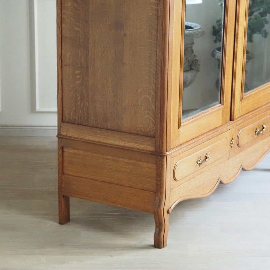 Spiegelschrank Frankreich um 1900 mit Schubladen - Antiker Kleiderschrank Jugendstil