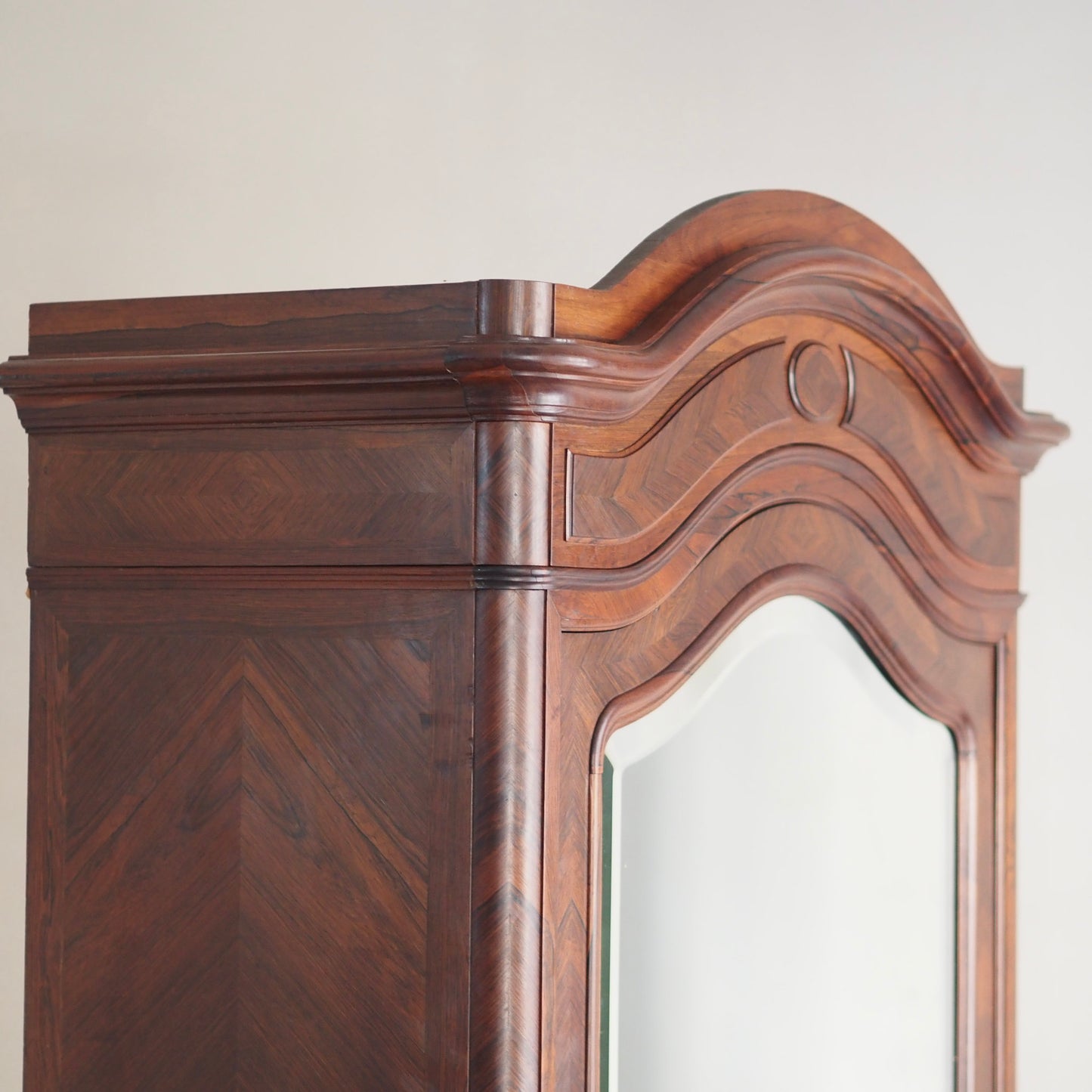 EPOCHE 1890 - Antiker Spiegelschrank aus edlem Palisander, Louis Philippe Kleiderschrank