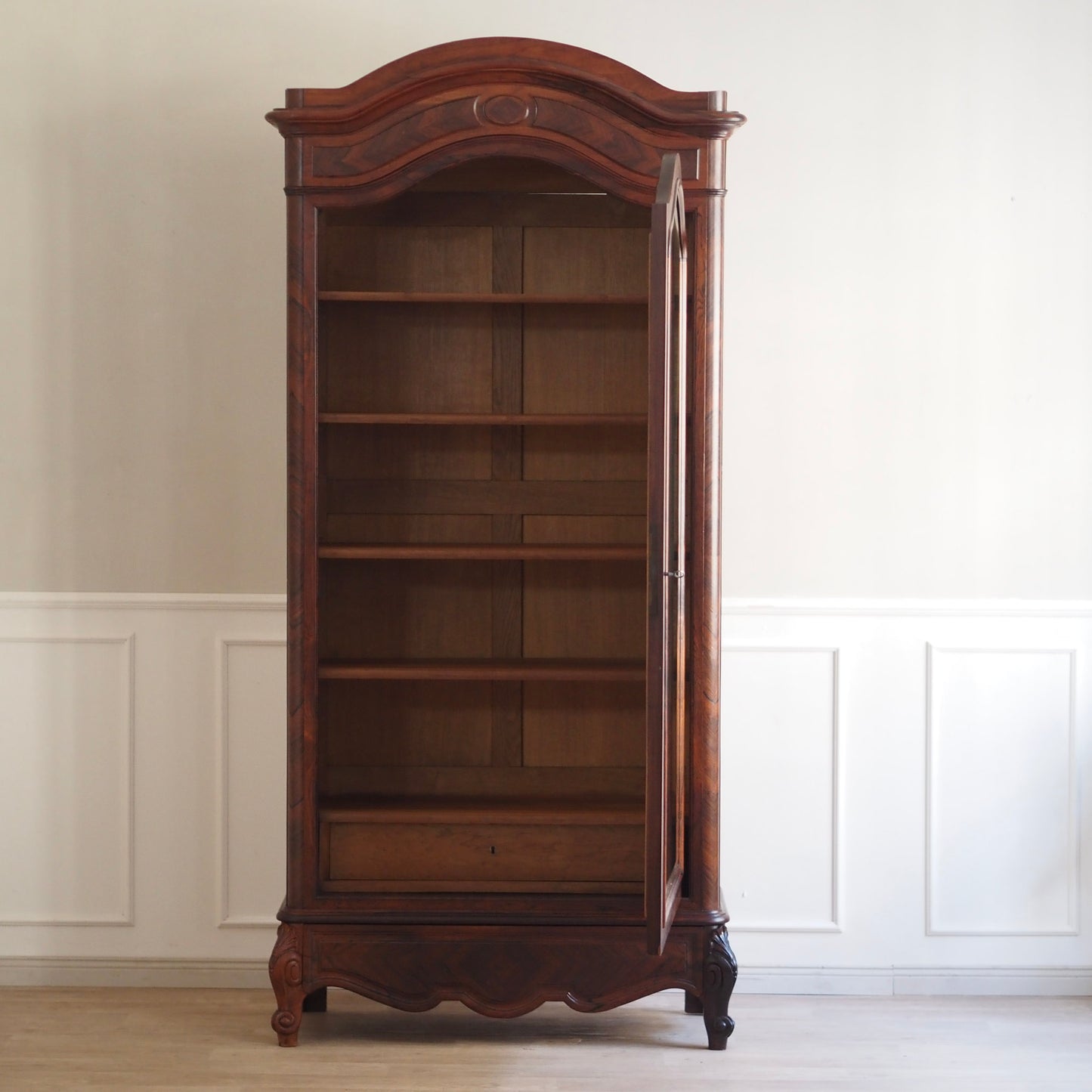 EPOCHE 1890 - Antiker Spiegelschrank aus edlem Palisander, Louis Philippe Kleiderschrank