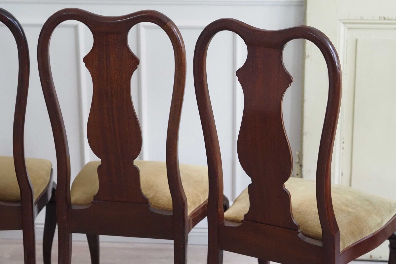 EPOCHE 1890 Antikes Stuhlset Viktorianisch König England Alt Vintage Stühle