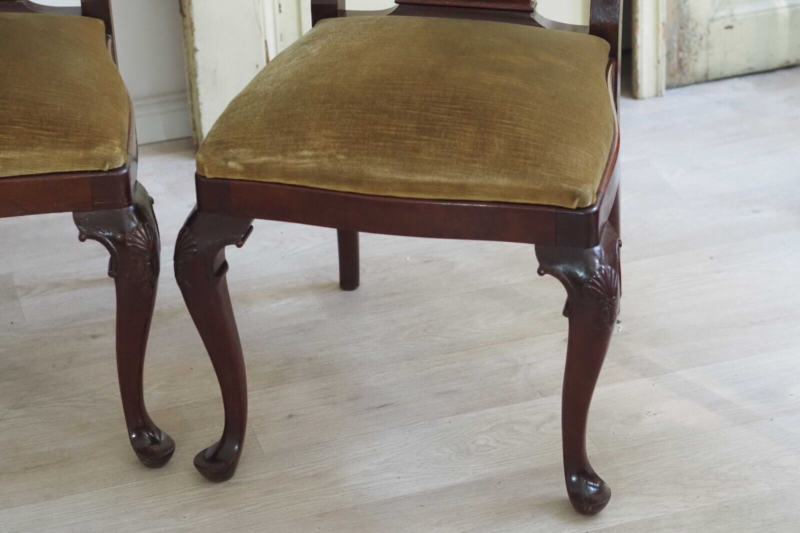 EPOCHE 1890 Antikes Stuhlset Viktorianisch König England Alt Vintage Stühle