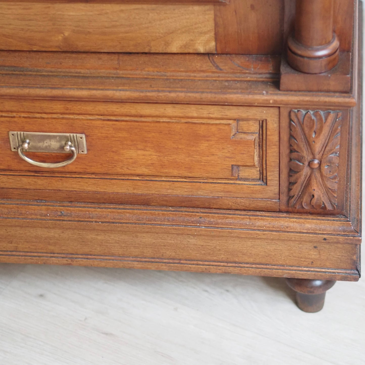 EPOCHE 1890 - Antiker französischer Spiegel-Kleiderschrank, 2-türig, Gründerzeit