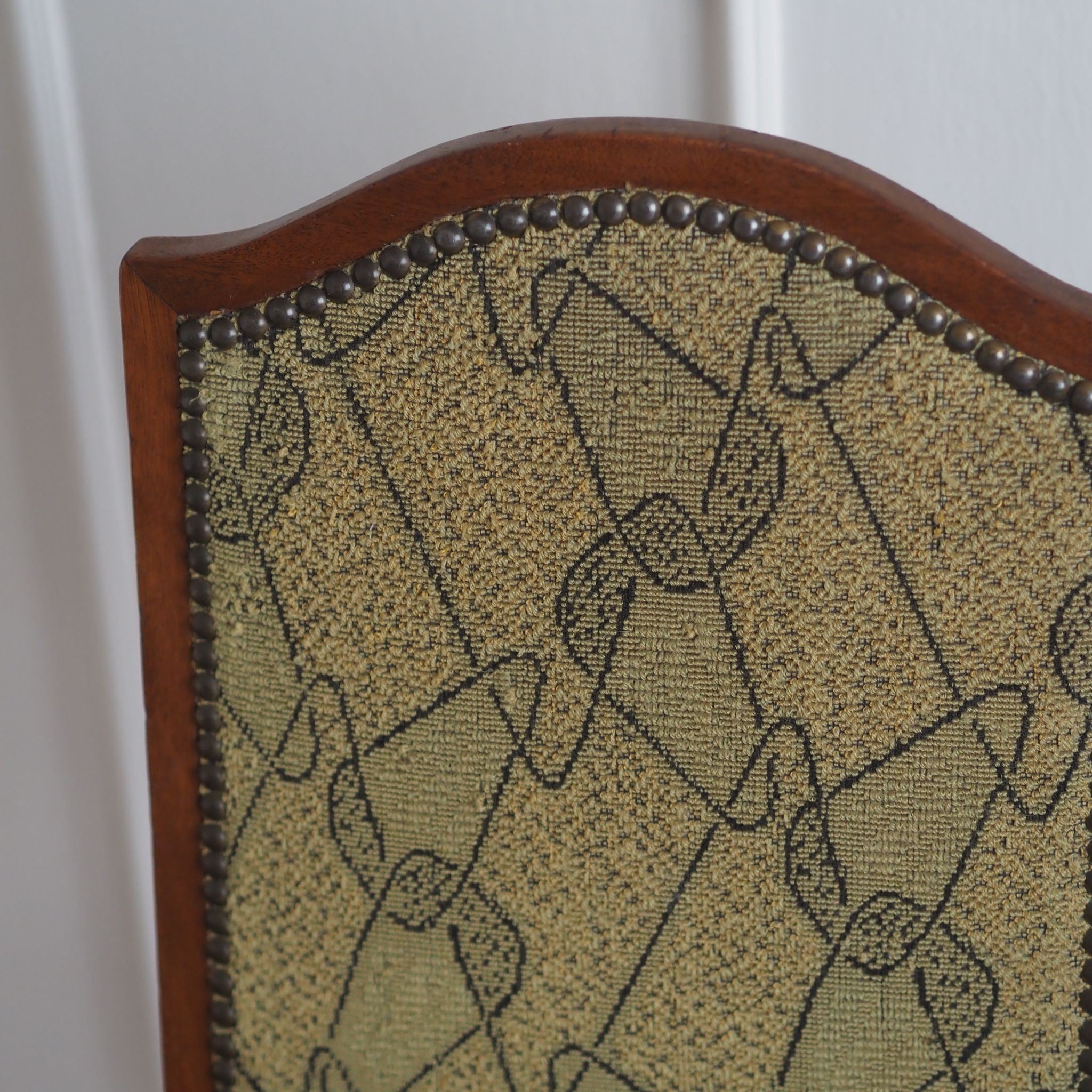 Vintage Art Deco Stühle Set aus Holz mit original Polsterung