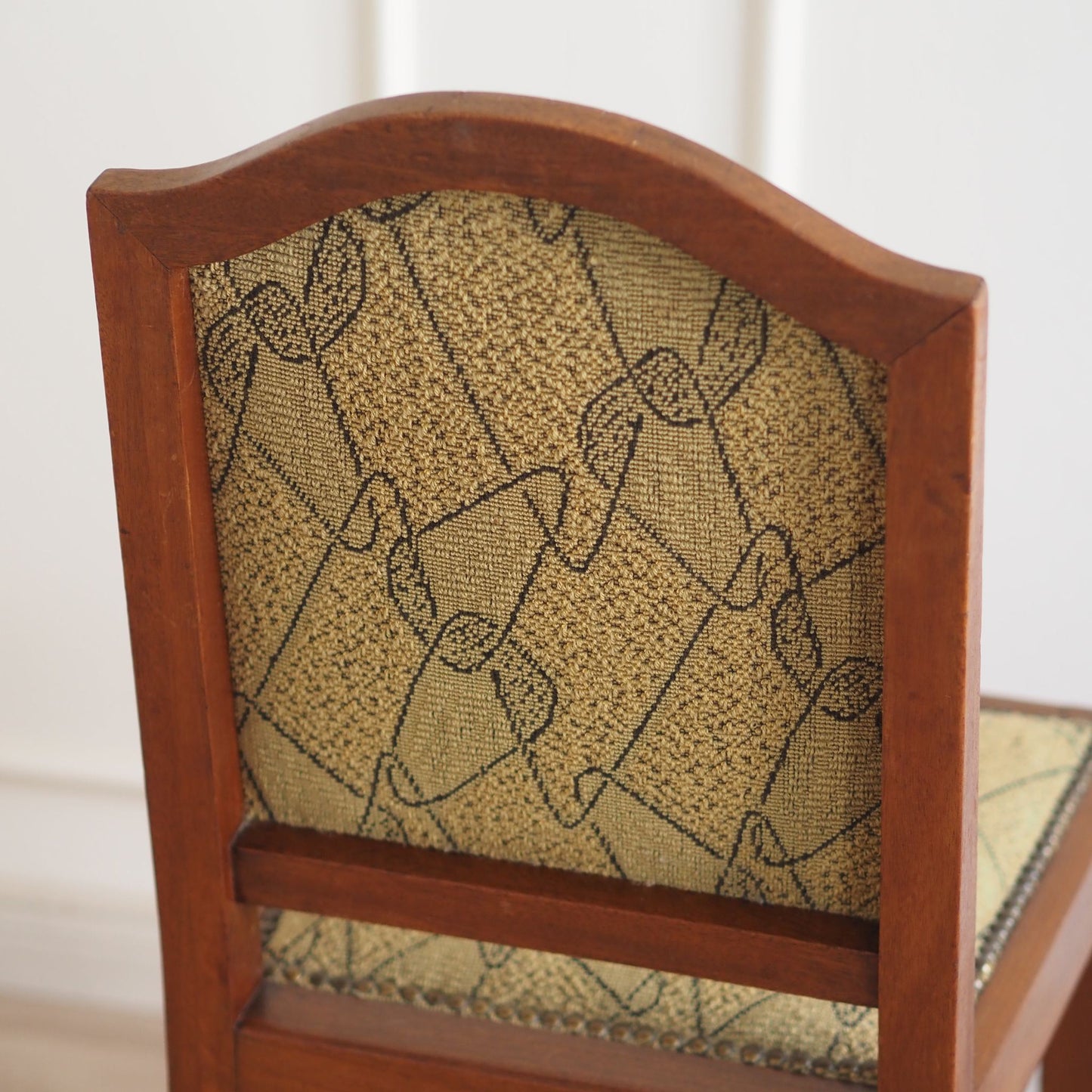 Vintage Art Deco Stühle Set aus Holz mit original Polsterung