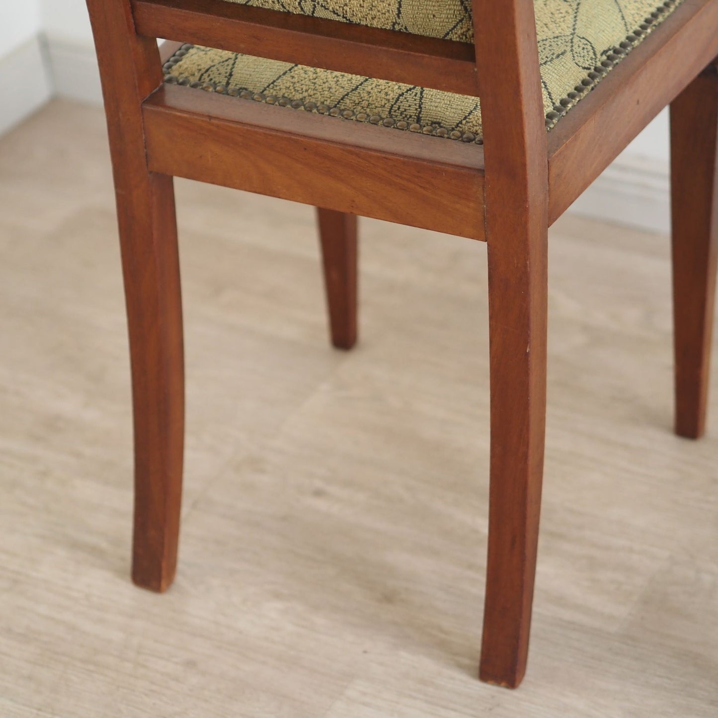 Vintage Art Deco Stühle Set aus Holz mit original Polsterung