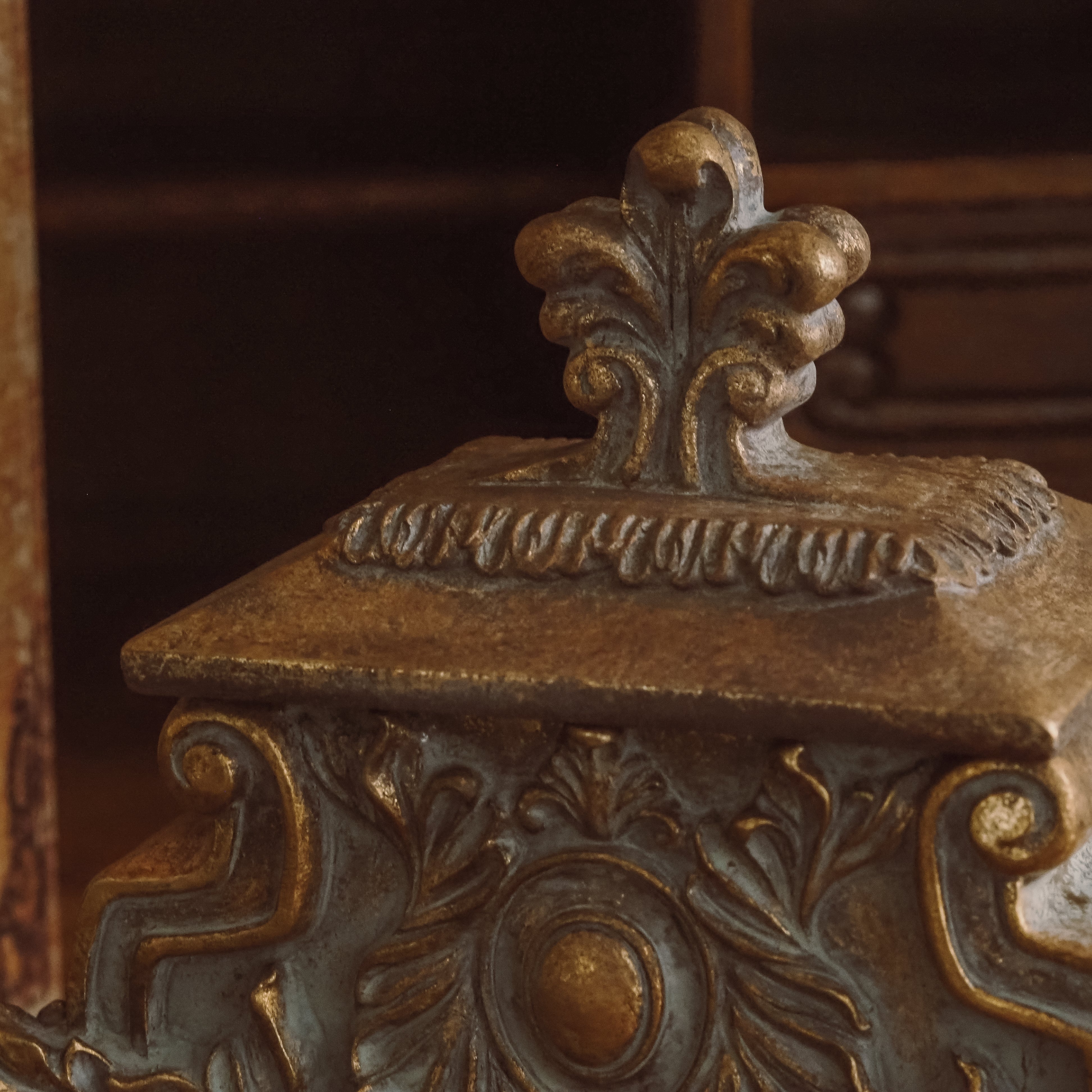 Schmuckbox · Barockstil · Resin mit antiker Patina