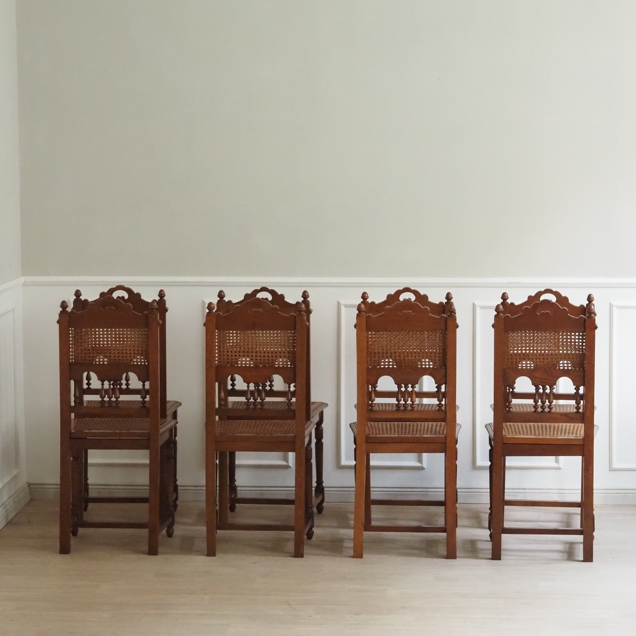 Antiker Salon-Stuhl mit Wiener Geflecht, Frankreich um 1880, Henri II Stühle