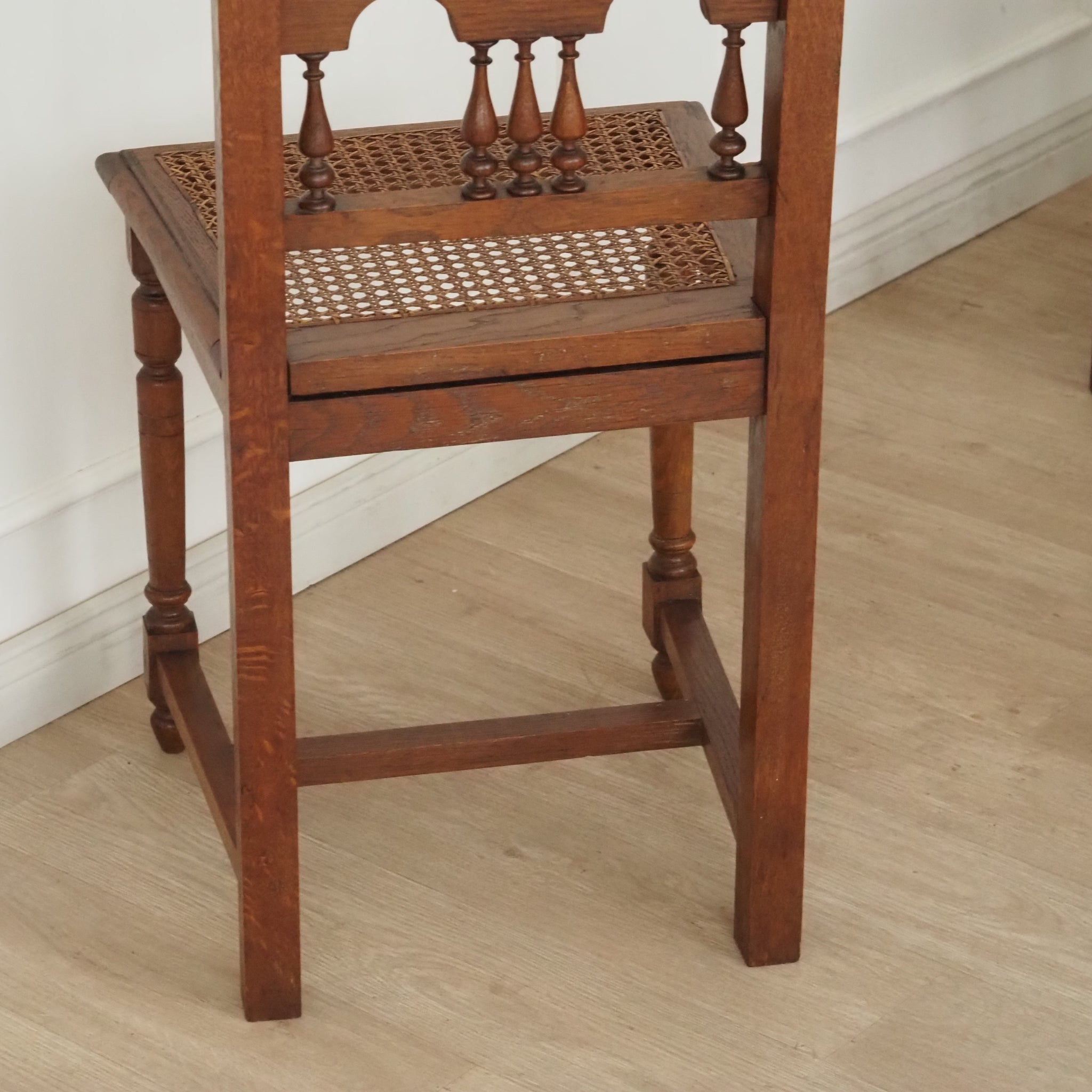 Antiker Salon-Stuhl mit Wiener Geflecht, Frankreich um 1880, Henri II Stühle