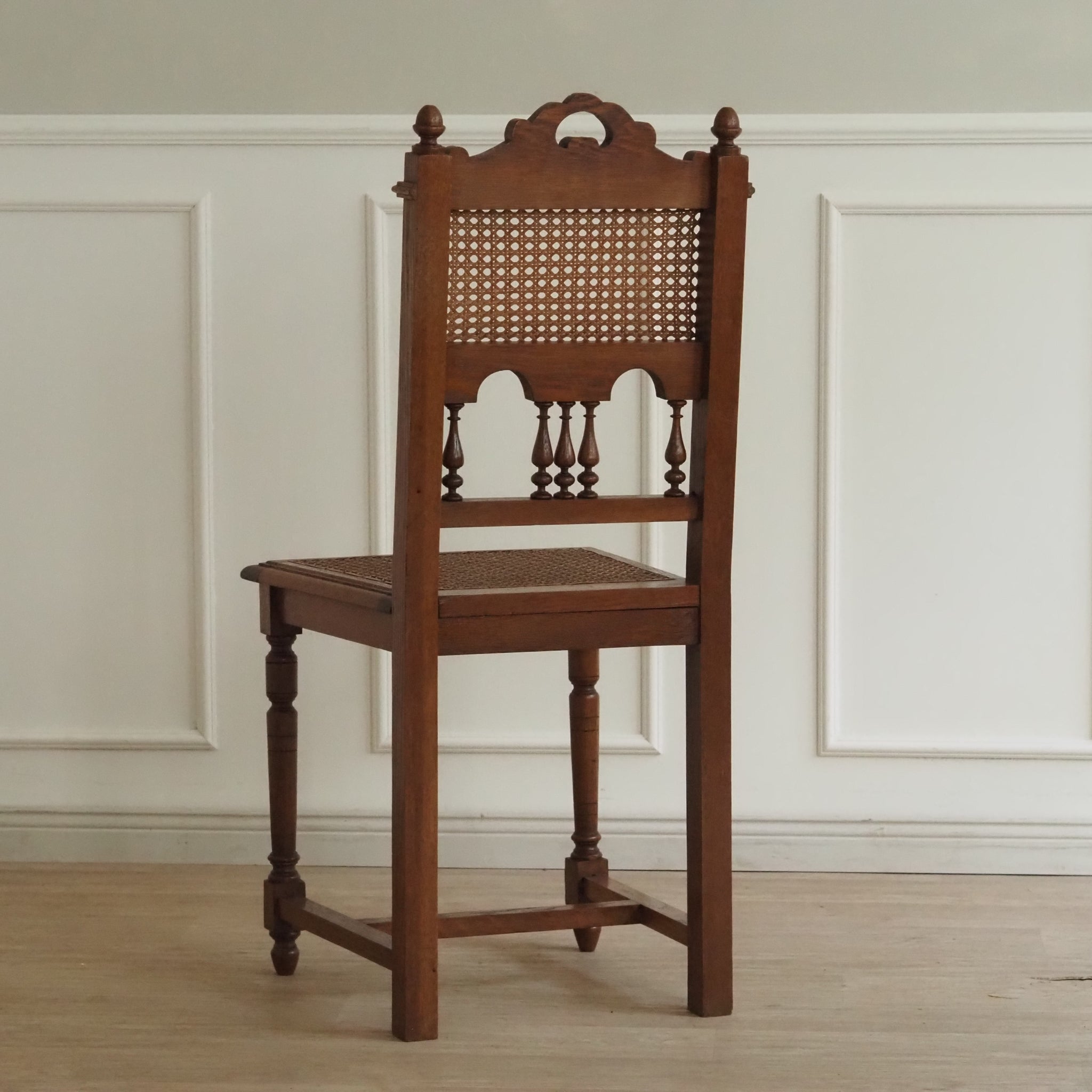 Antiker Salon-Stuhl mit Wiener Geflecht, Frankreich um 1880, Henri II Stühle