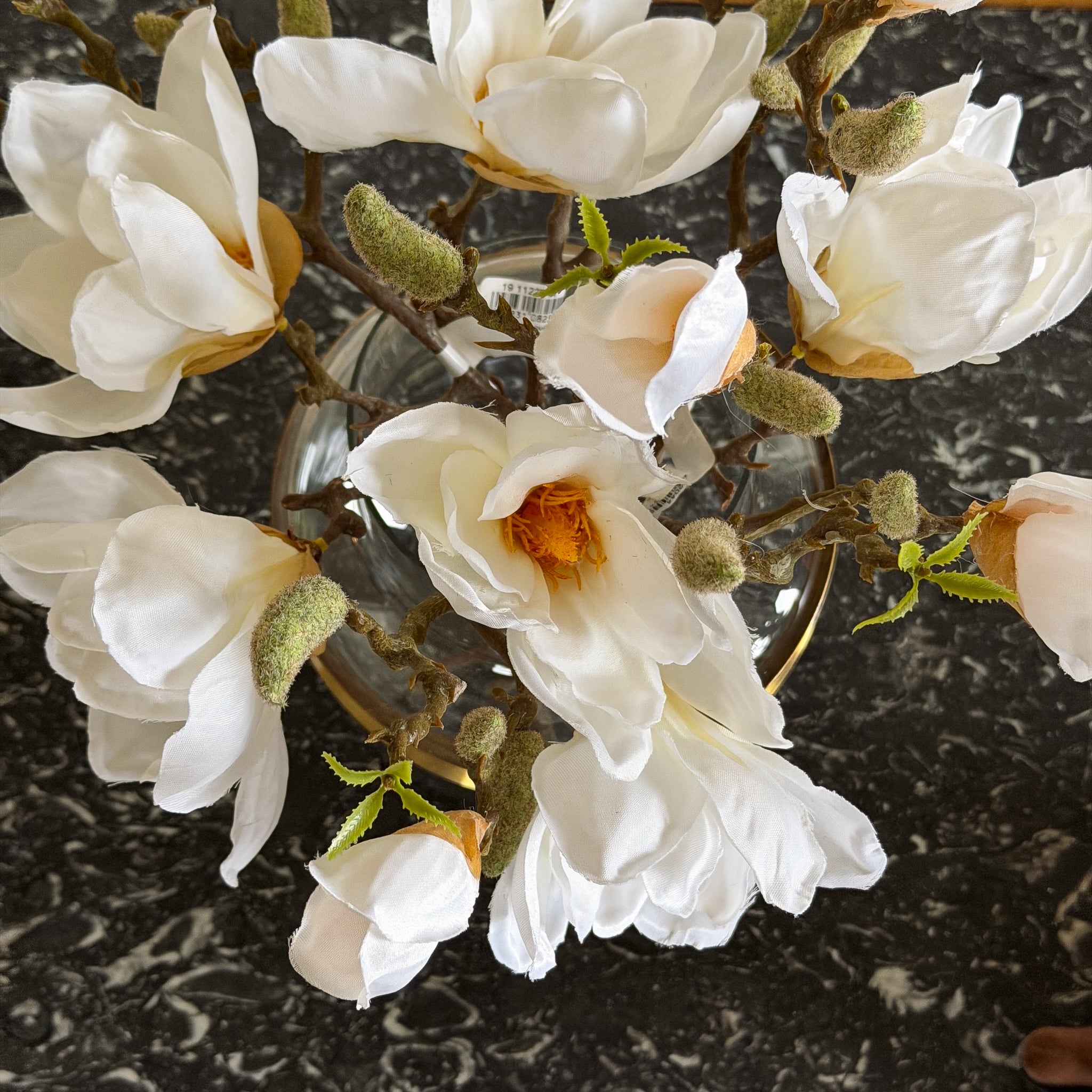 Magnolienzweig 6er-Set · naturgetreue Blütenzweige Frühling weiß