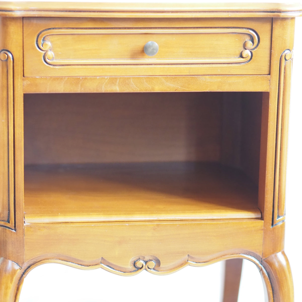 Nachttisch Paar Louis XV Stil Kirschbaum um 1970