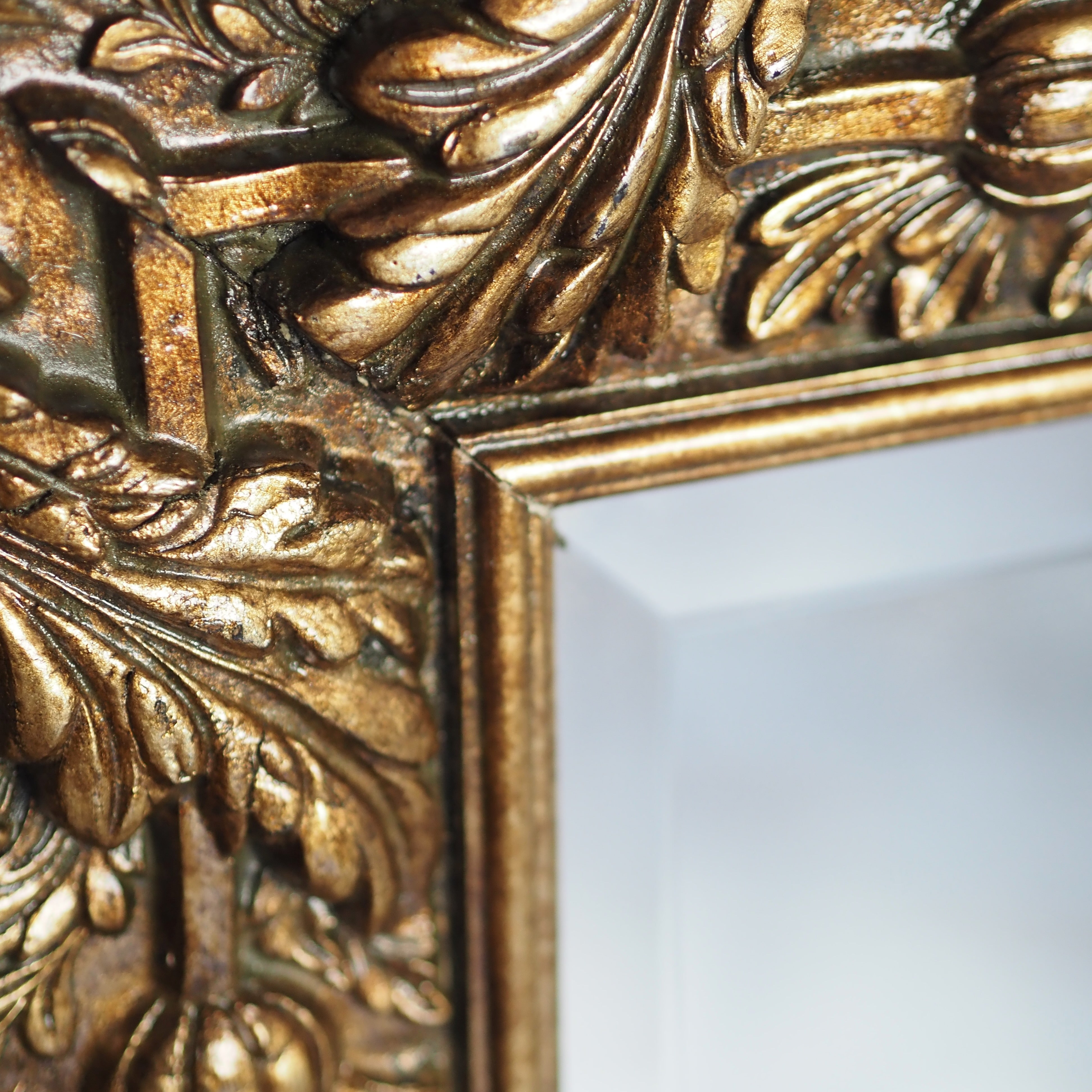 Wandspiegel Historismus Stil Gold Schwarz mit Facettenschliff