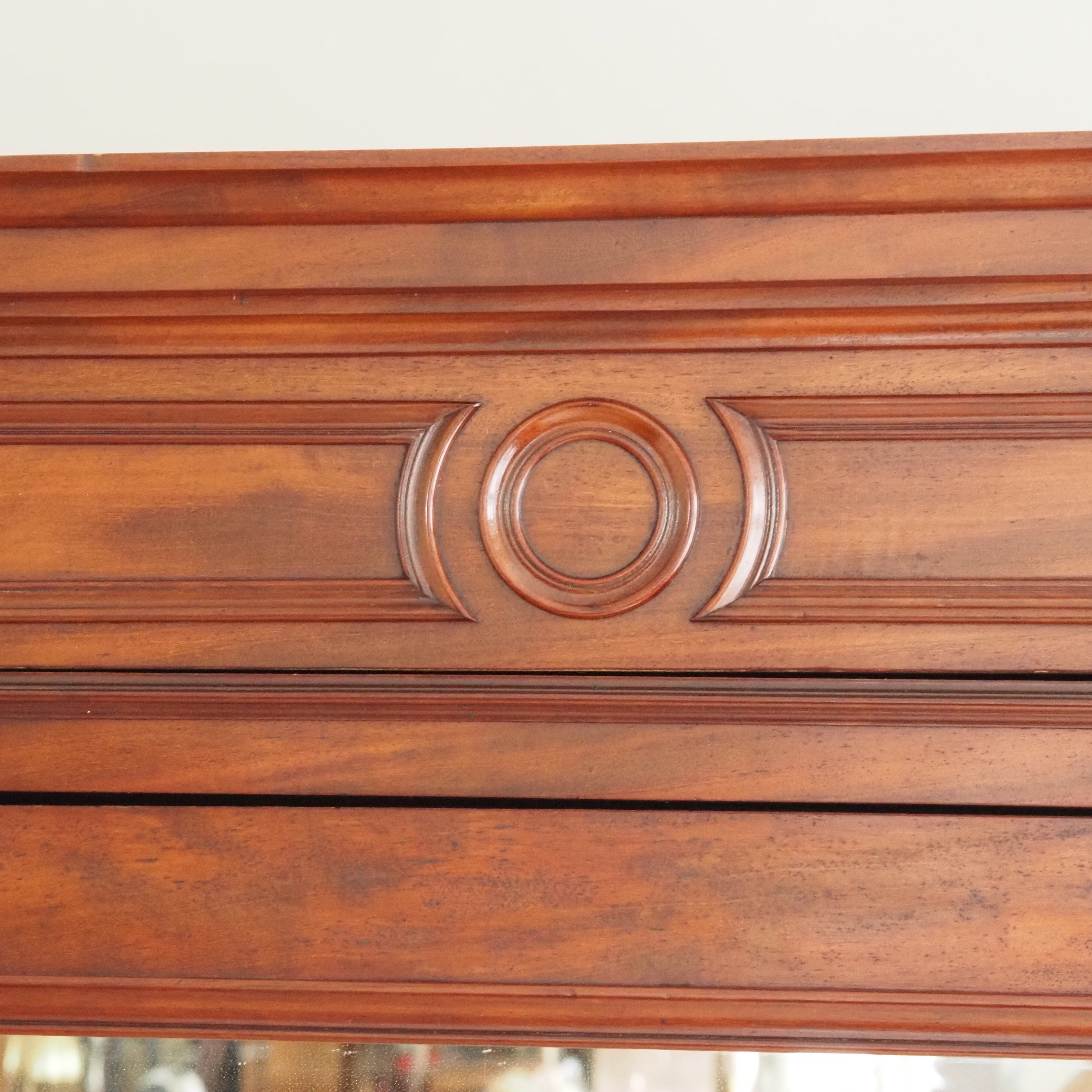 Antiker Louis-Philippe Spiegelschrank Nussbaum um 1860 - Kleiderschrank eintürig