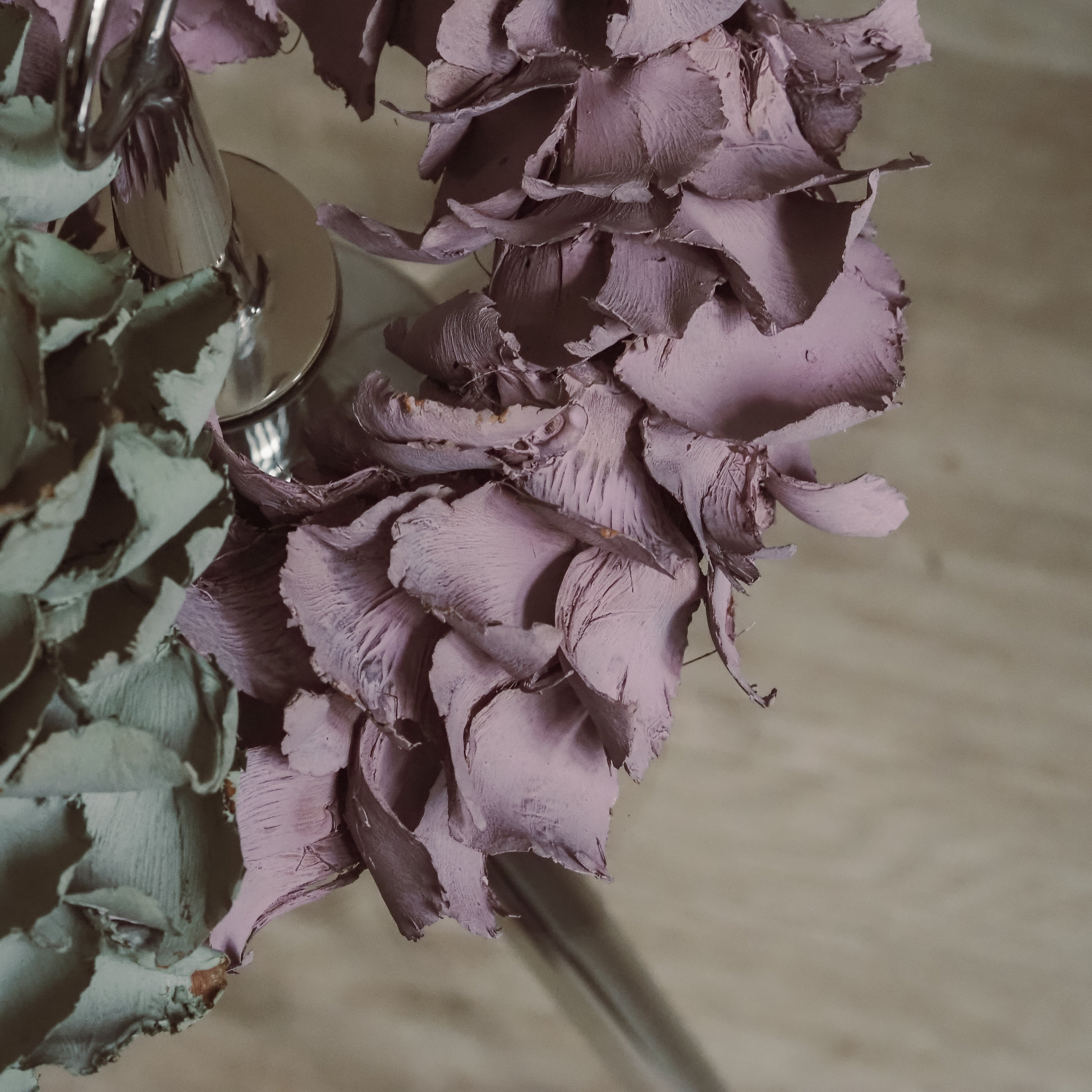 Palmblattkranz · dekorativer Naturkranz in Rosa oder Salbeigrün