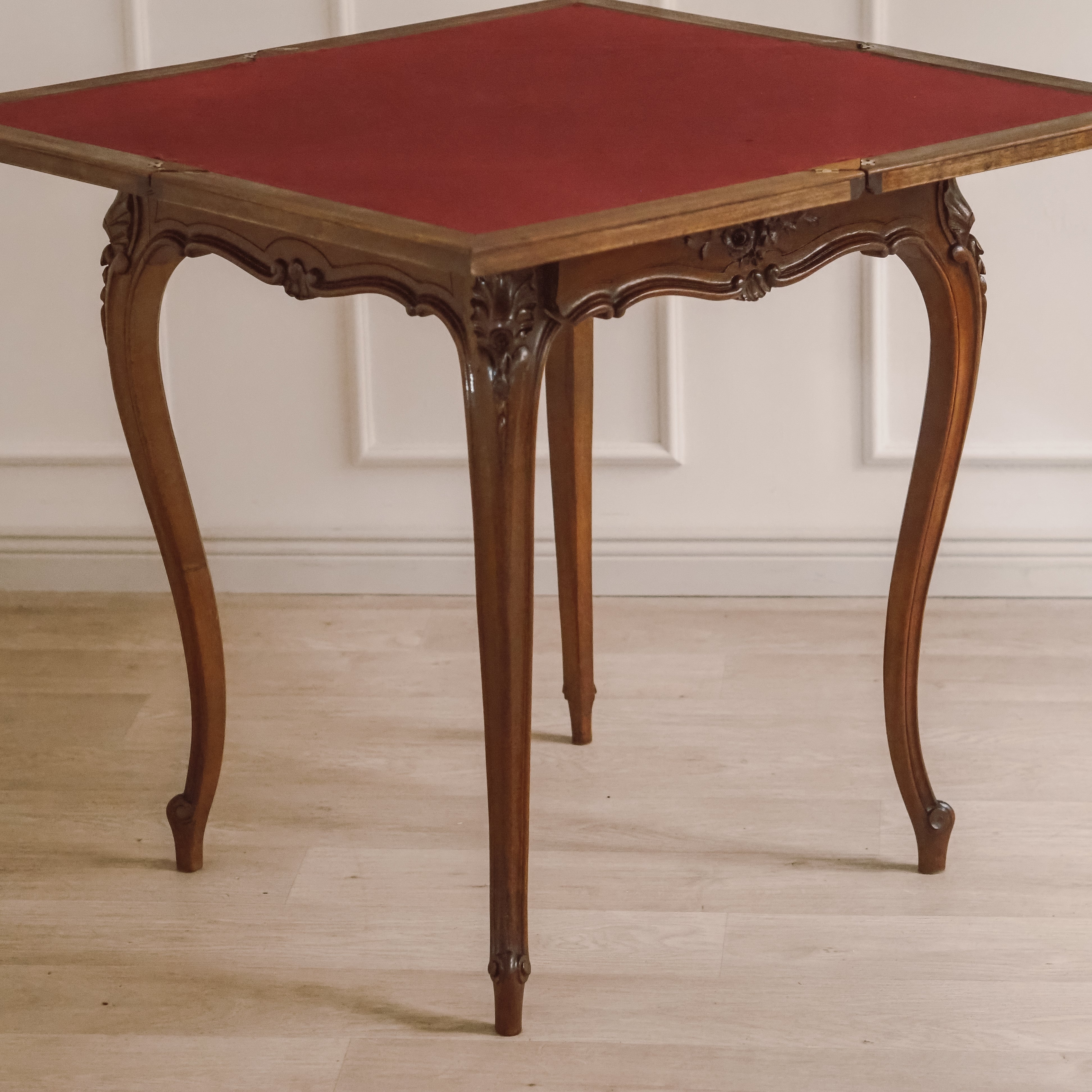 Louis-XV Spieltisch Eiche Klapptisch Kartentisch um 1890