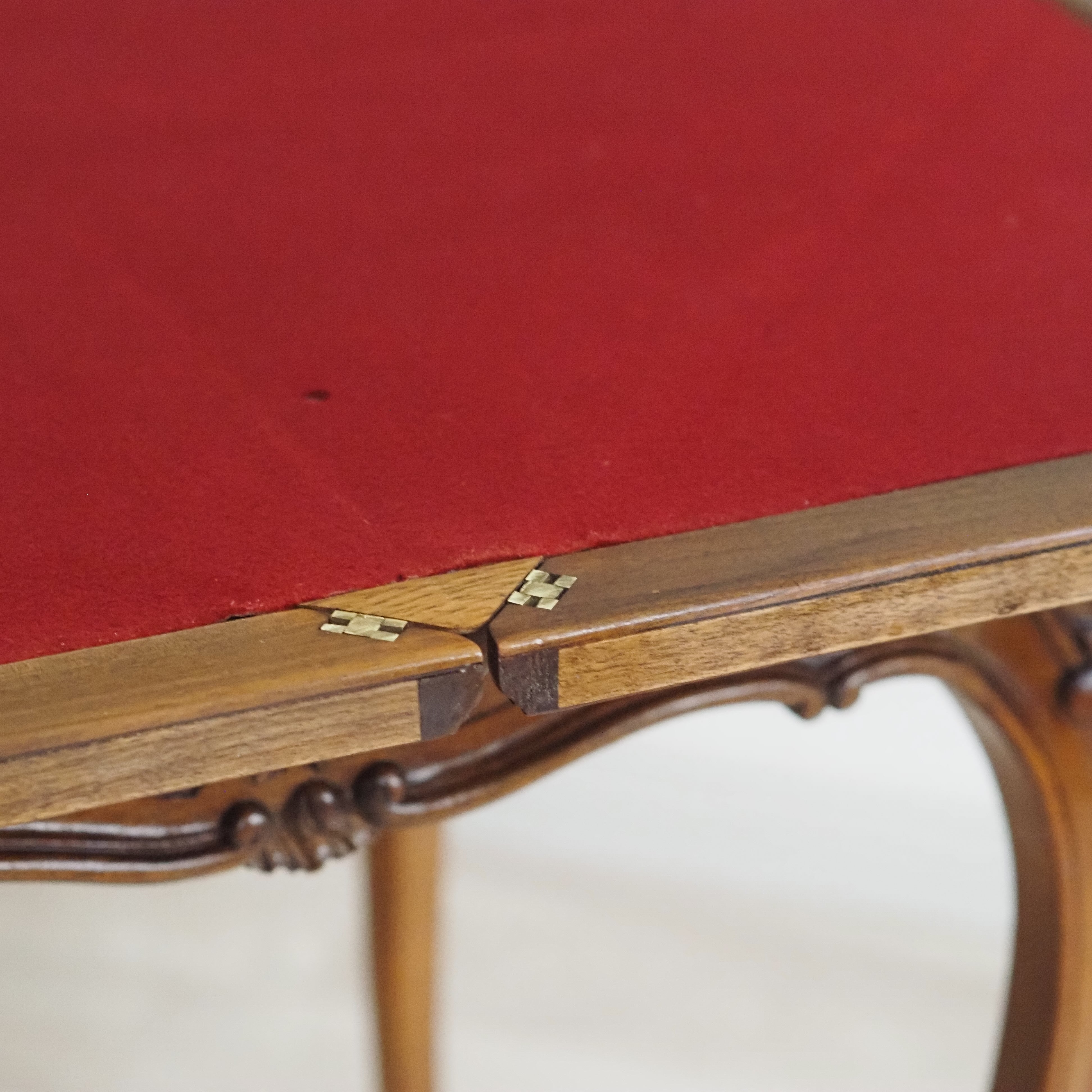 Louis-XV Spieltisch Eiche Klapptisch Kartentisch um 1890