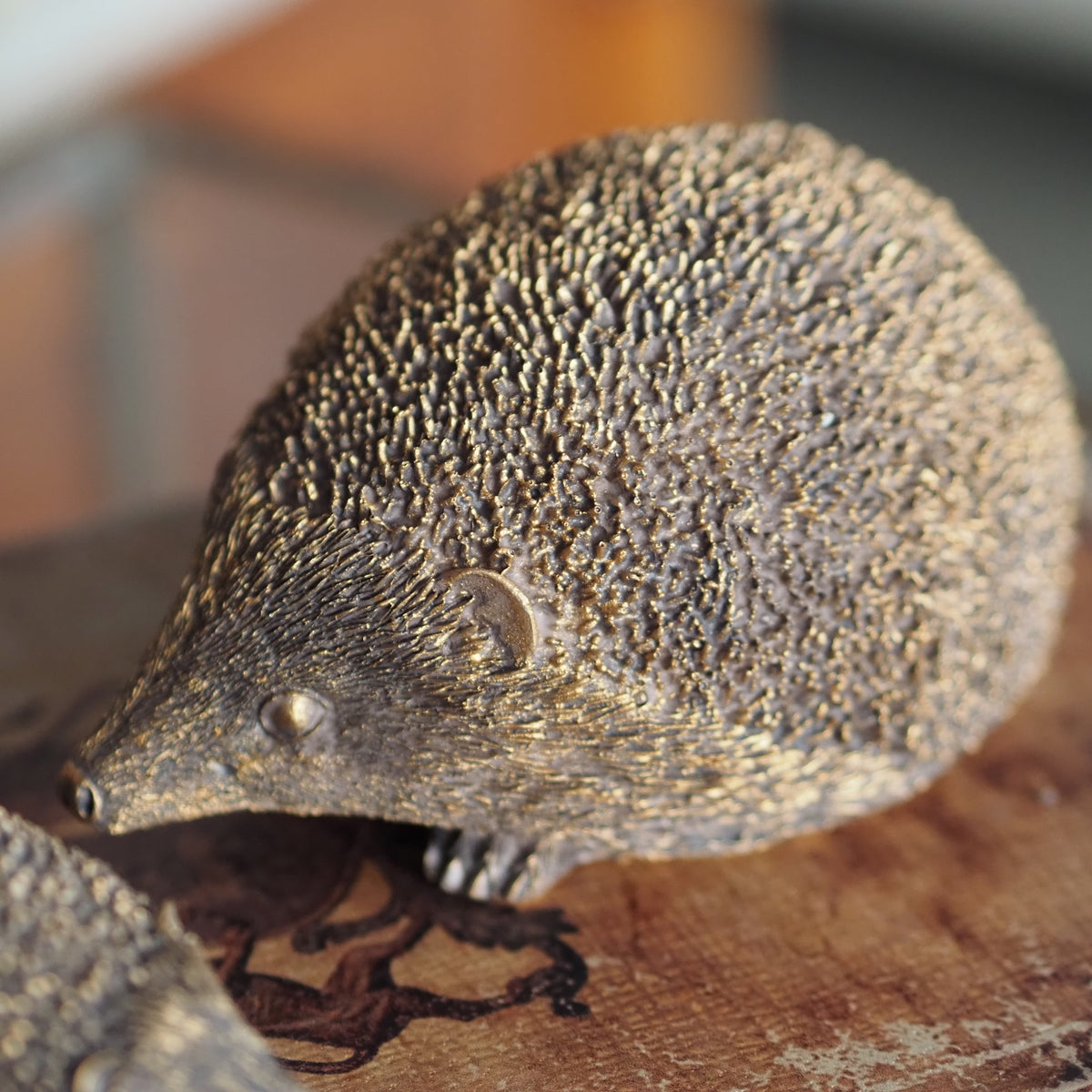 Igel Figurenpaar Kupfer · Naturalistische Tierplastik in Bronzeoptik