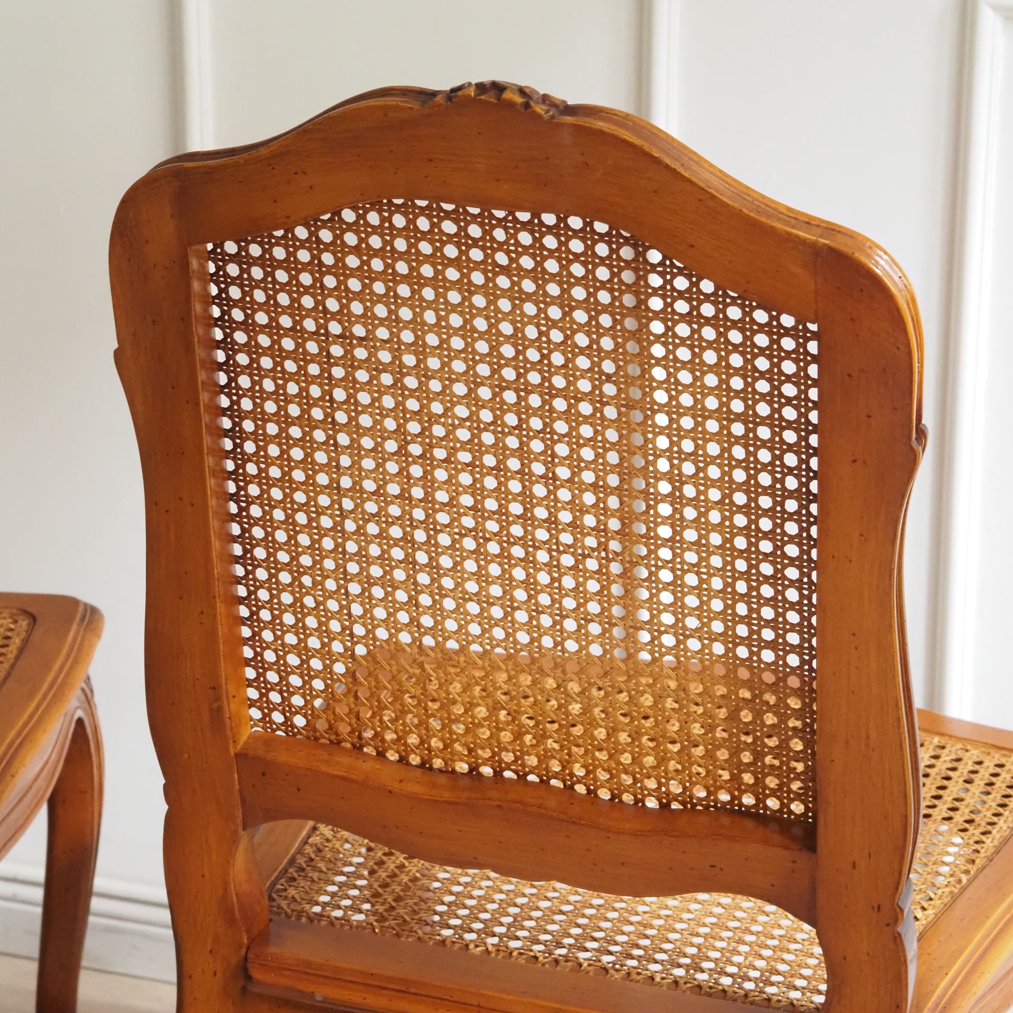 Französischer Wiener Geflechtstuhl im Louis-XV-Stil - Esszimmerstühle Vintage