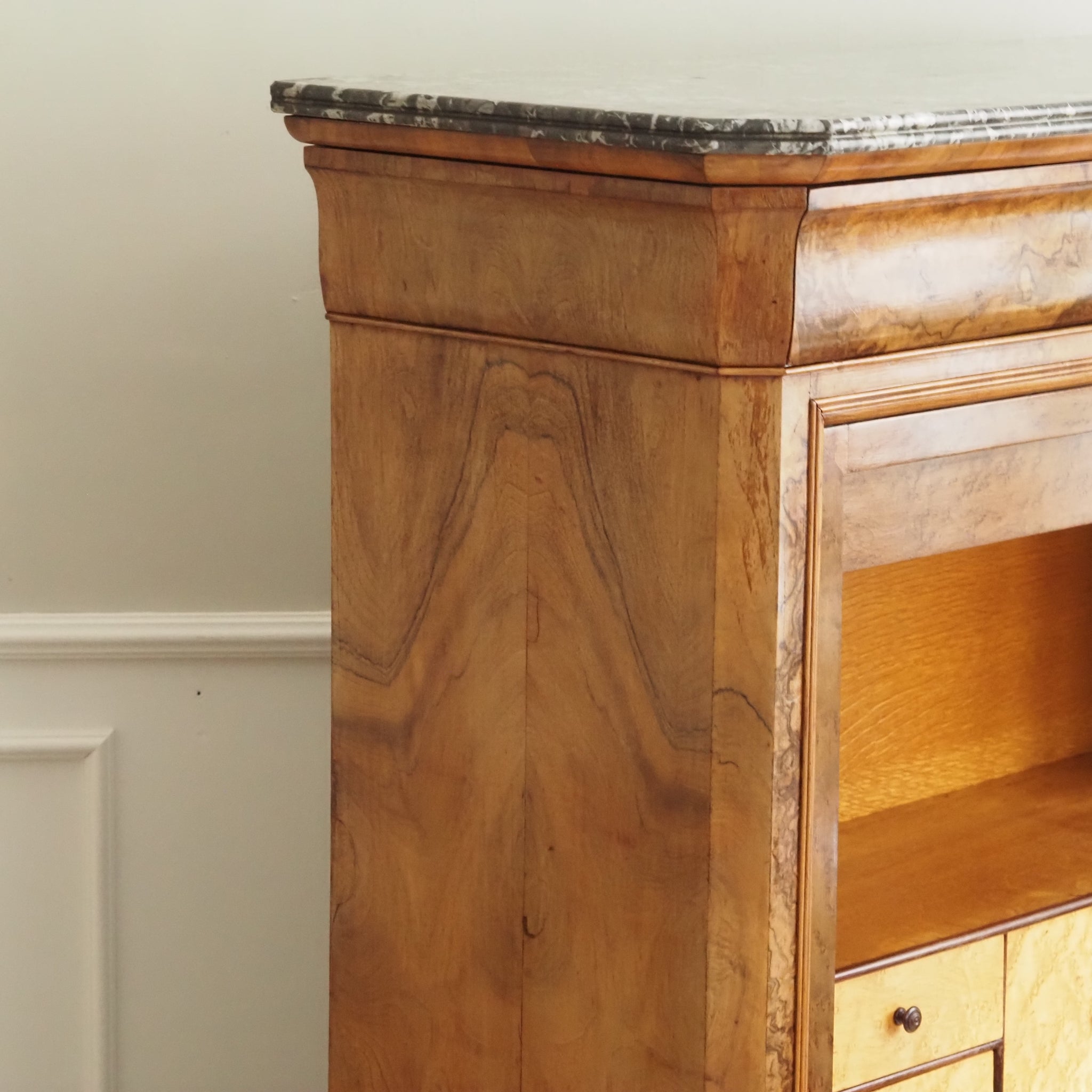 Antiker Biedermeier Sekretär - Schreibschrank Louis Philippe