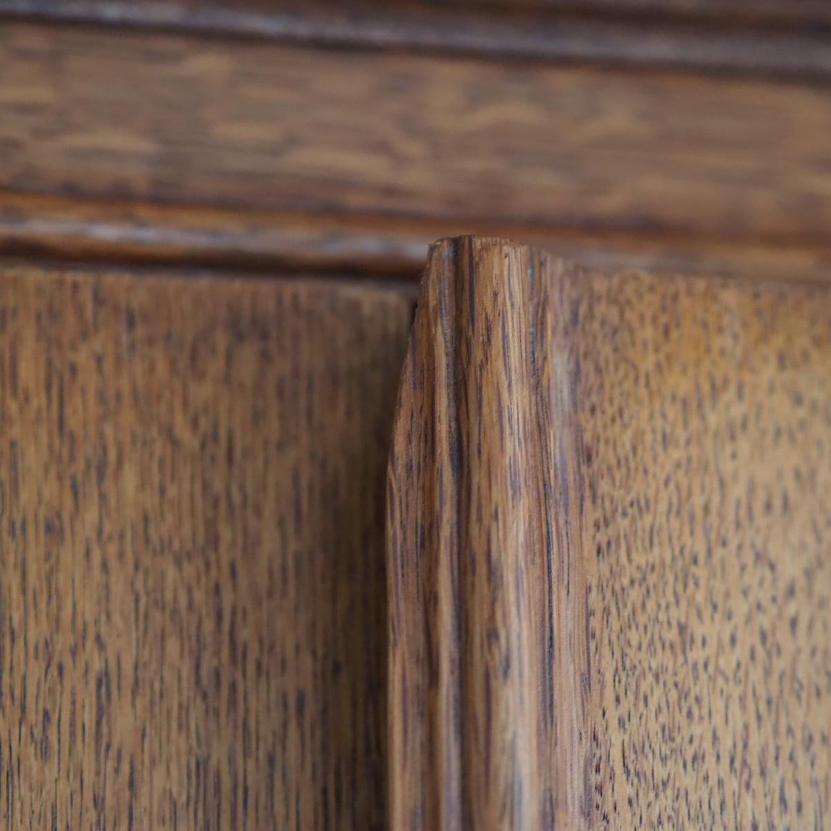 Gründerzeit Kleiderschrank mit Spiegel, Eiche um 1890