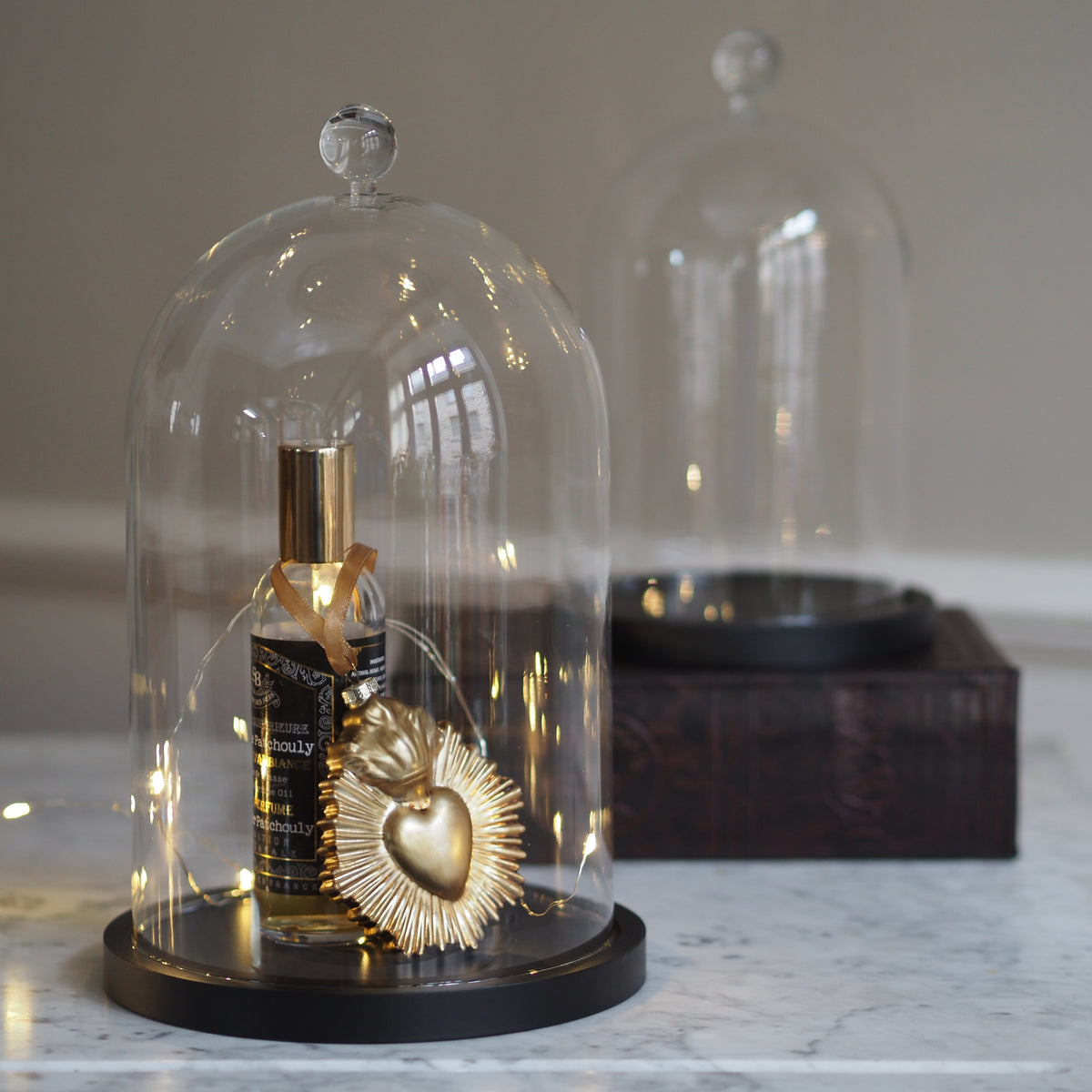 Christbaumschmuck Flammenherz · Strahlenkranz in Goldoptik