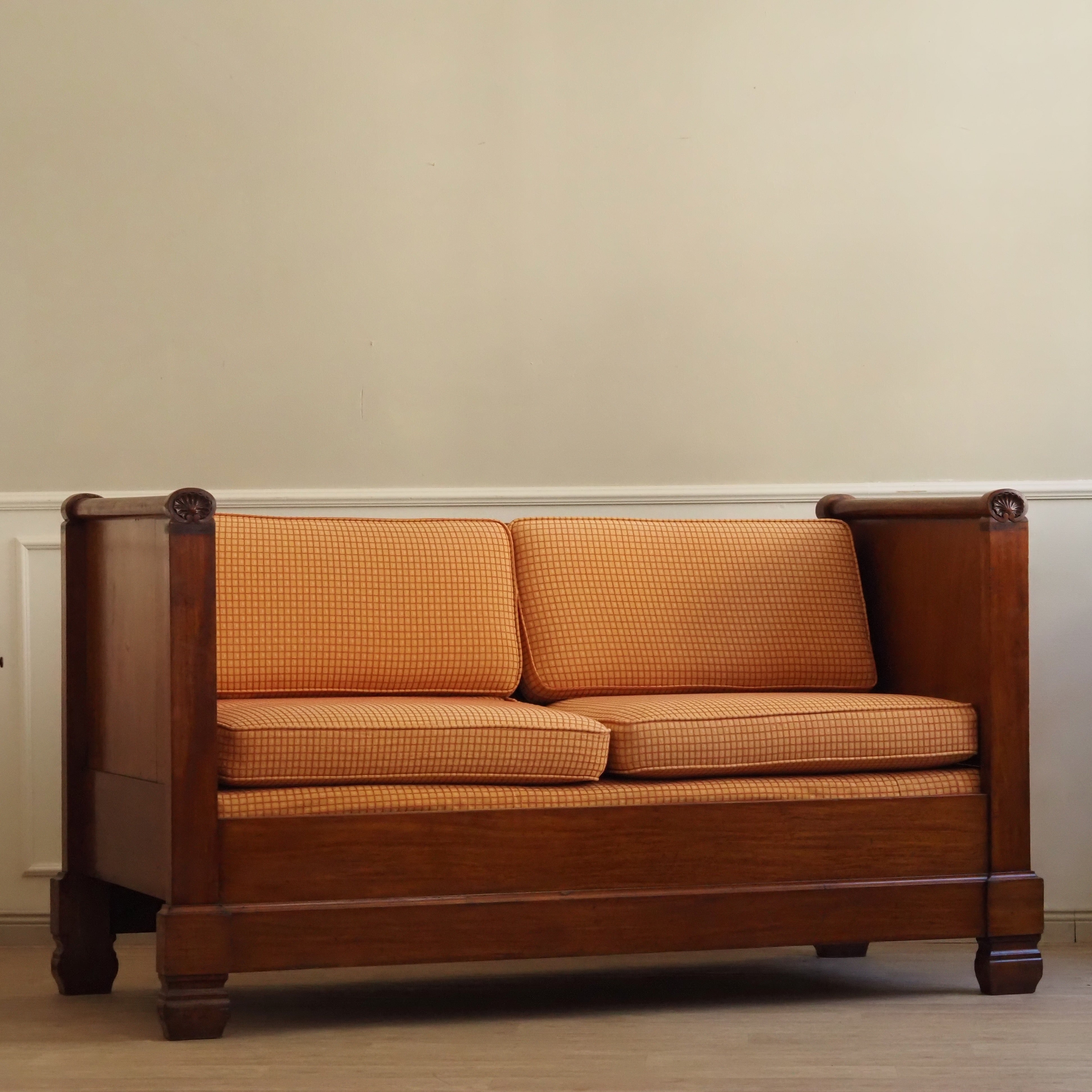 Biedermeier Sofa Mahagoni antik um 1840
