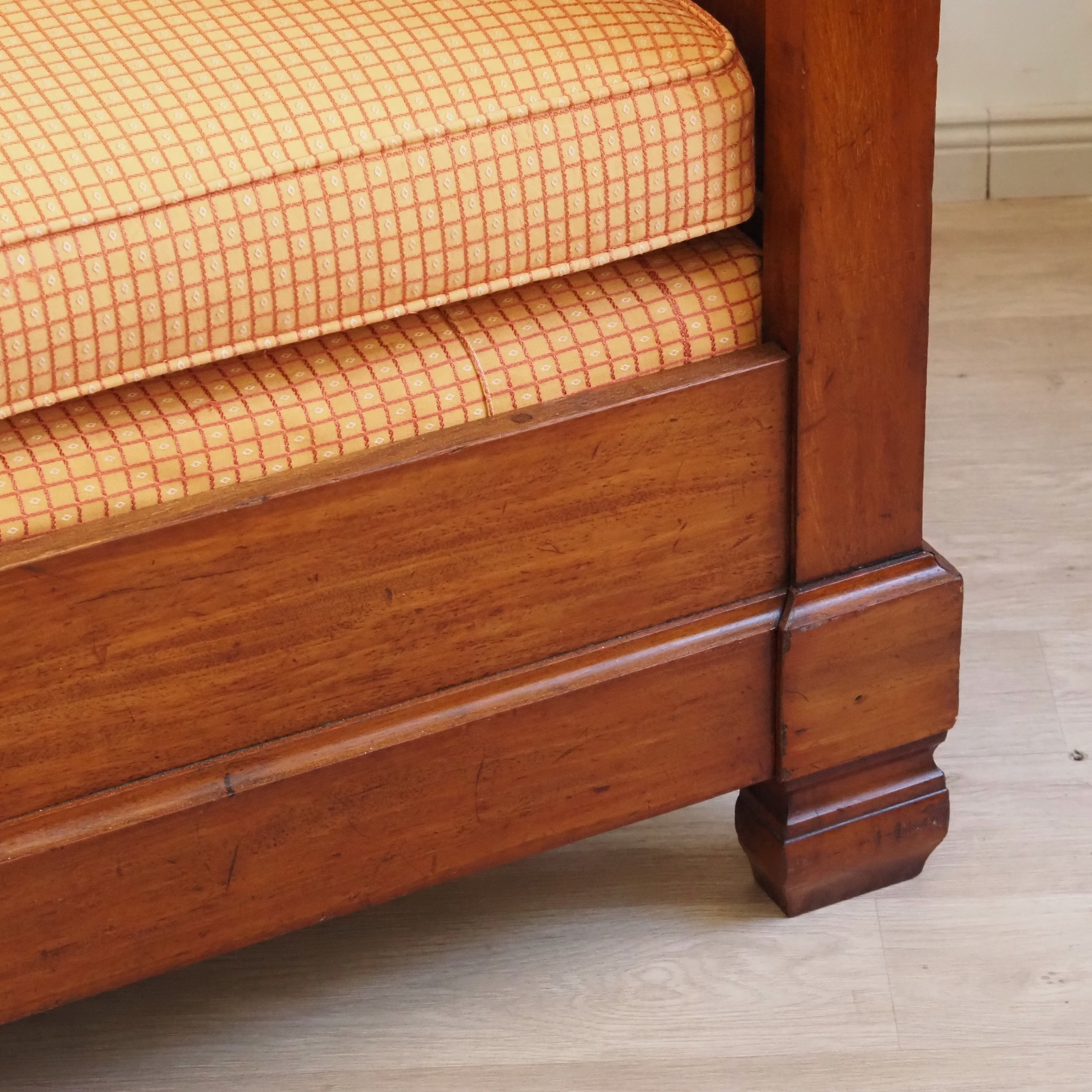 Biedermeier Sofa Mahagoni antik um 1840
