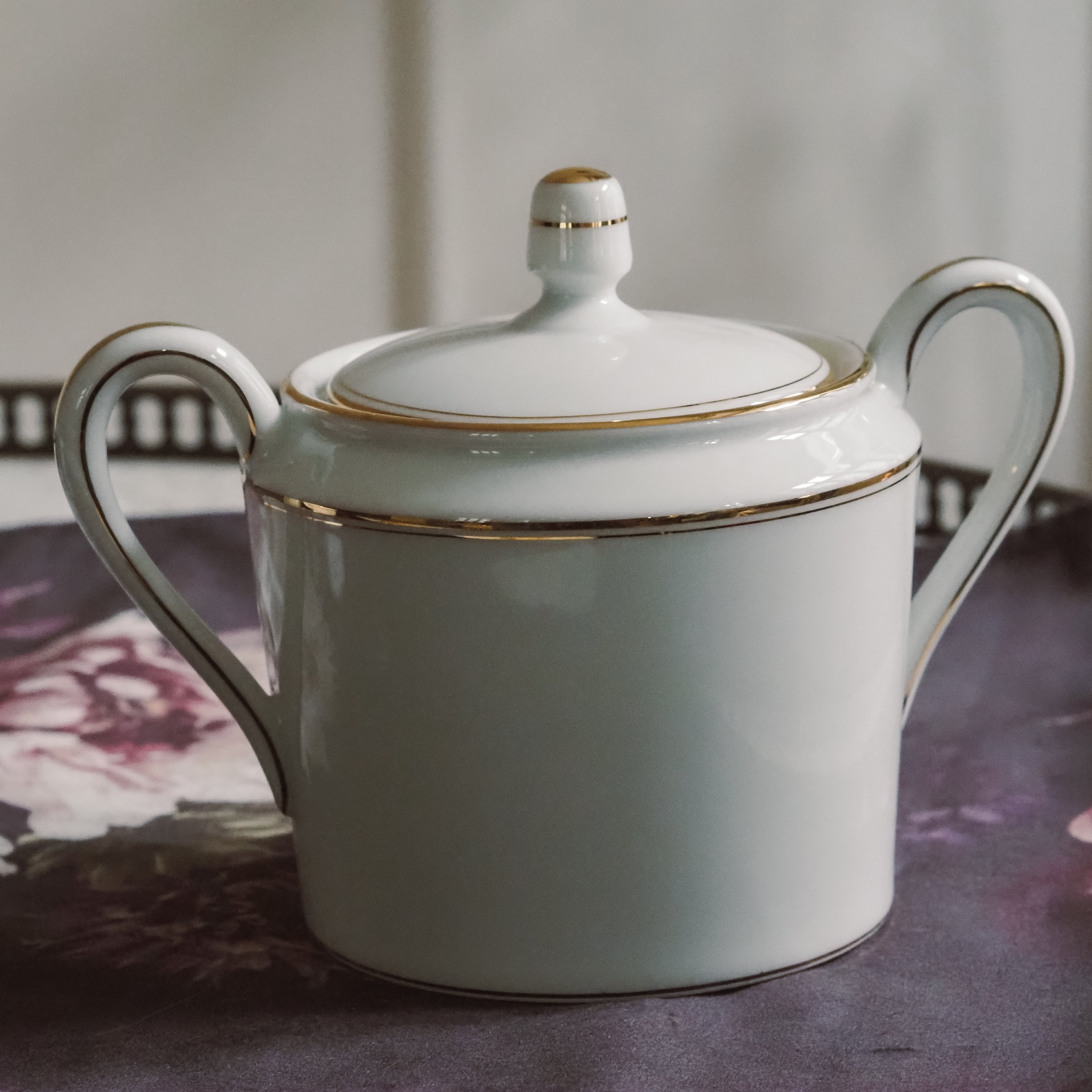 Porzandose mit Deckel · Limoges Haviland / klassisches Tischgefäß