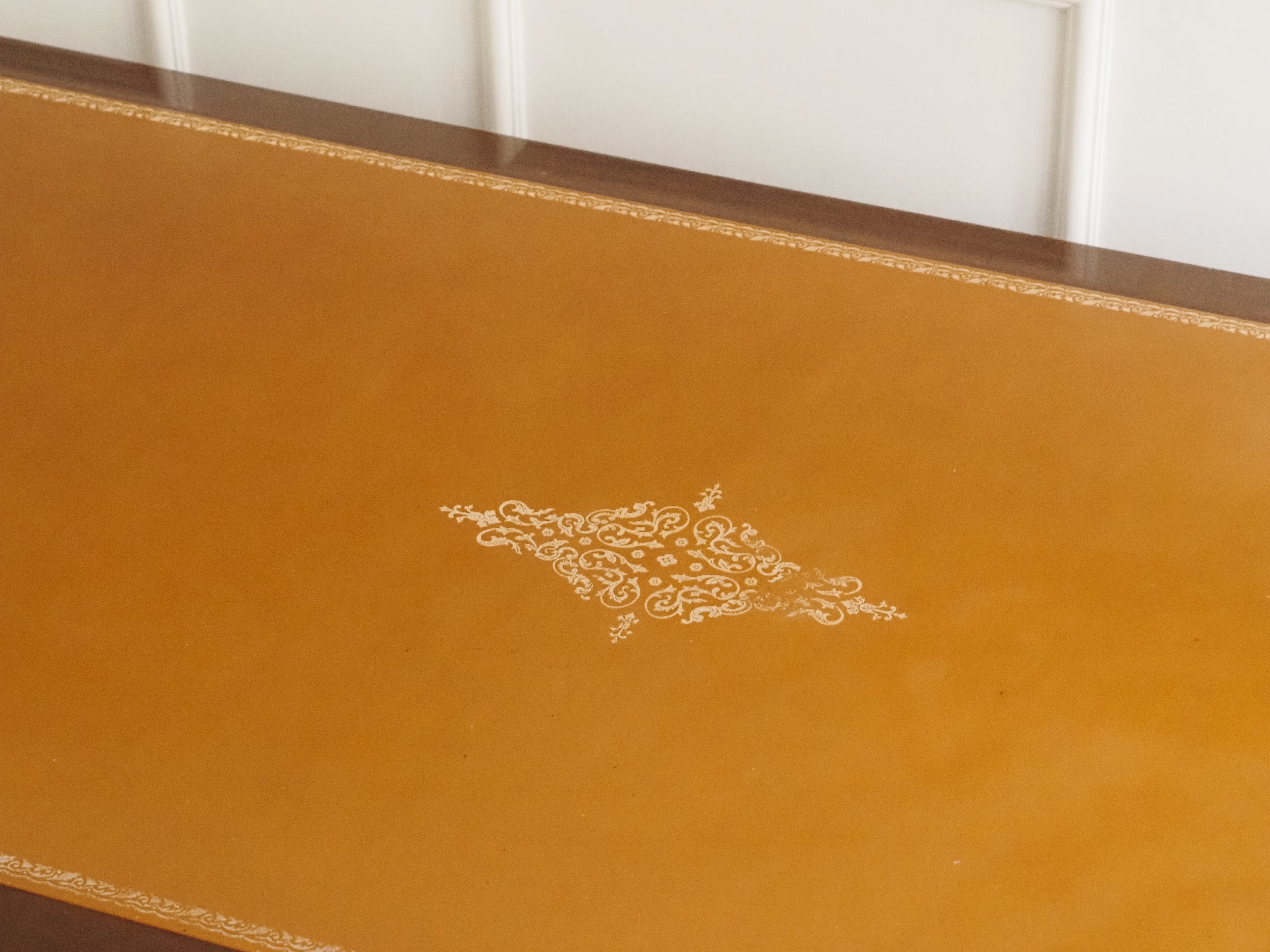 Schreibtisch Louis XVI Stil Mahagoni Lederauflage ausziehbar Bureau