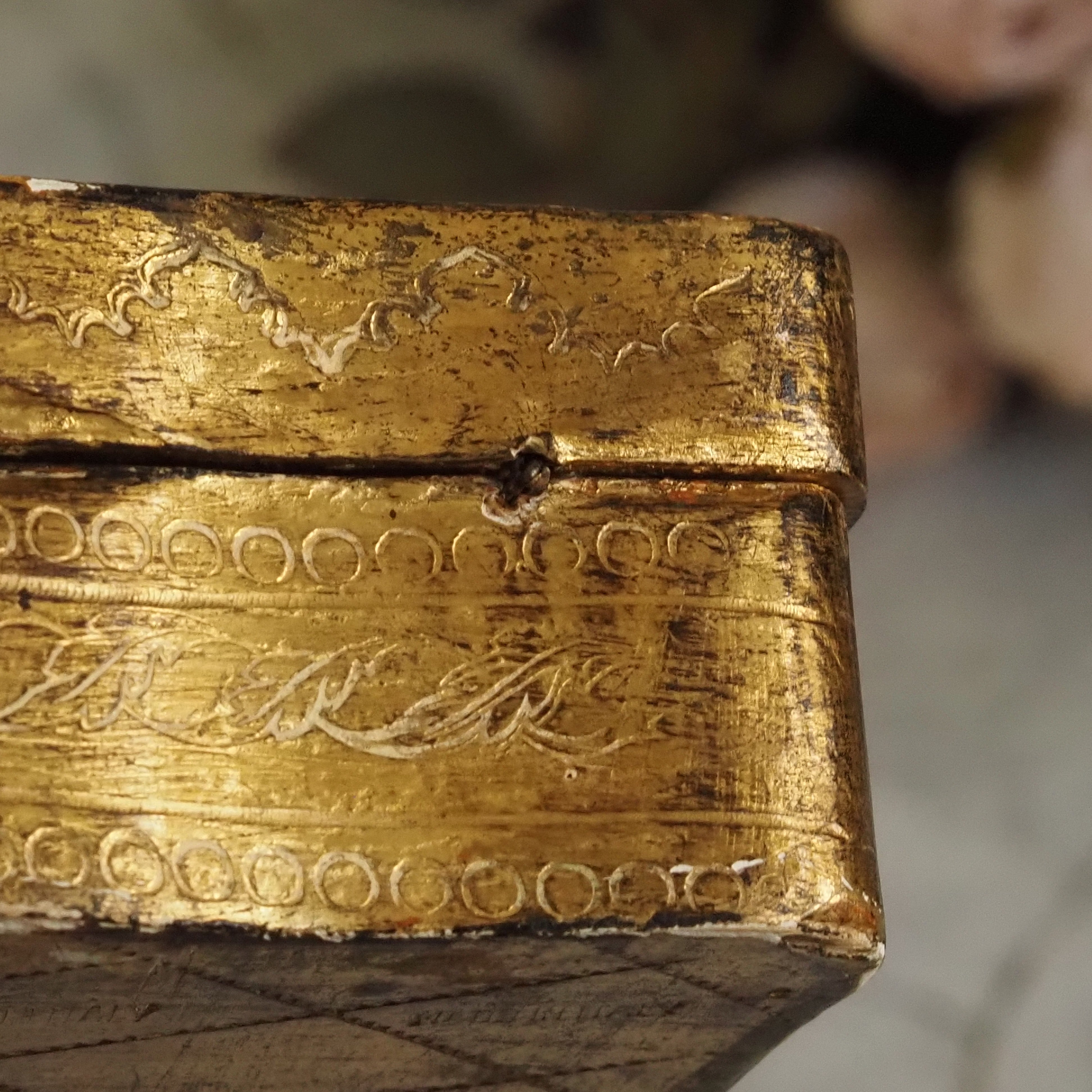 Florentiner Holzschatulle · historisierende Dekormalerei / Aufbewahrungsbox