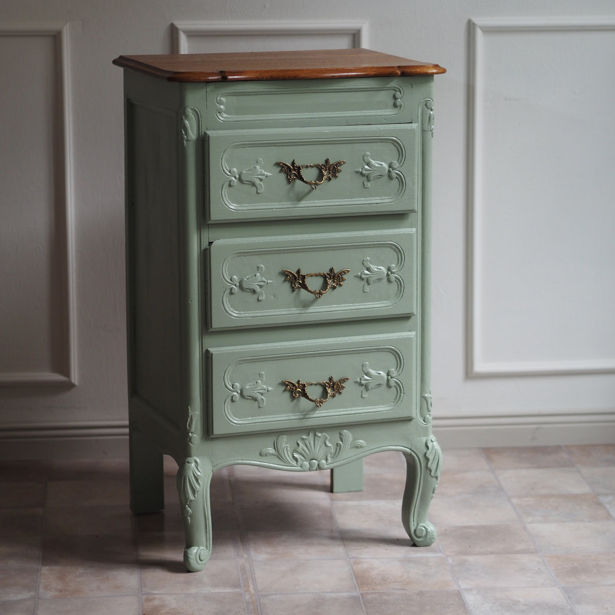 Schmale Louis-XV-Stil Kommode, ca. 1950–1970