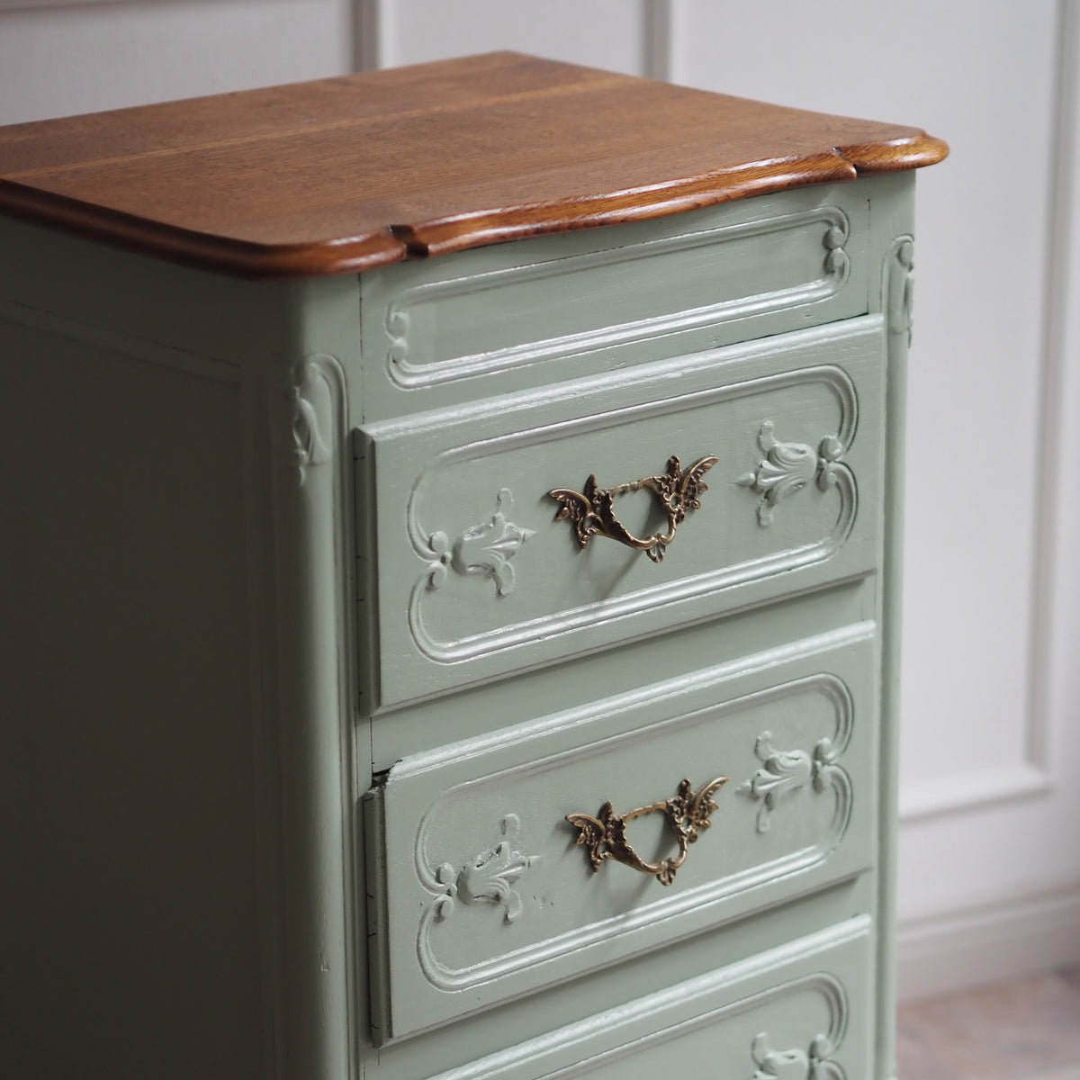 Schmale Louis-XV-Stil Kommode, ca. 1950–1970
