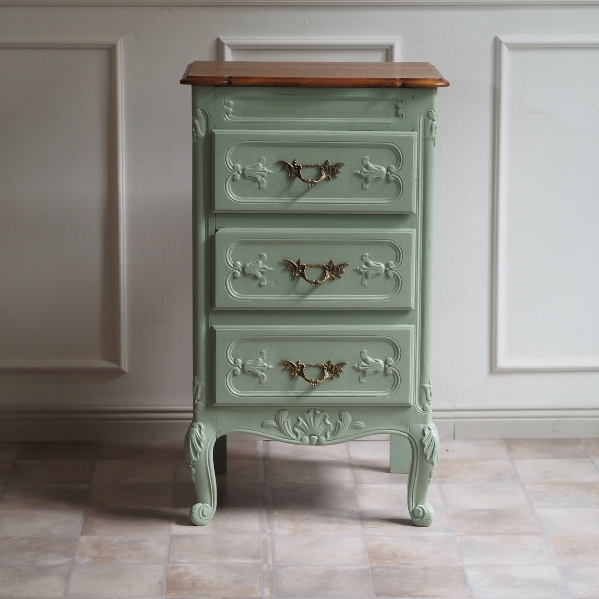 Schmale Louis-XV-Stil Kommode, ca. 1950–1970