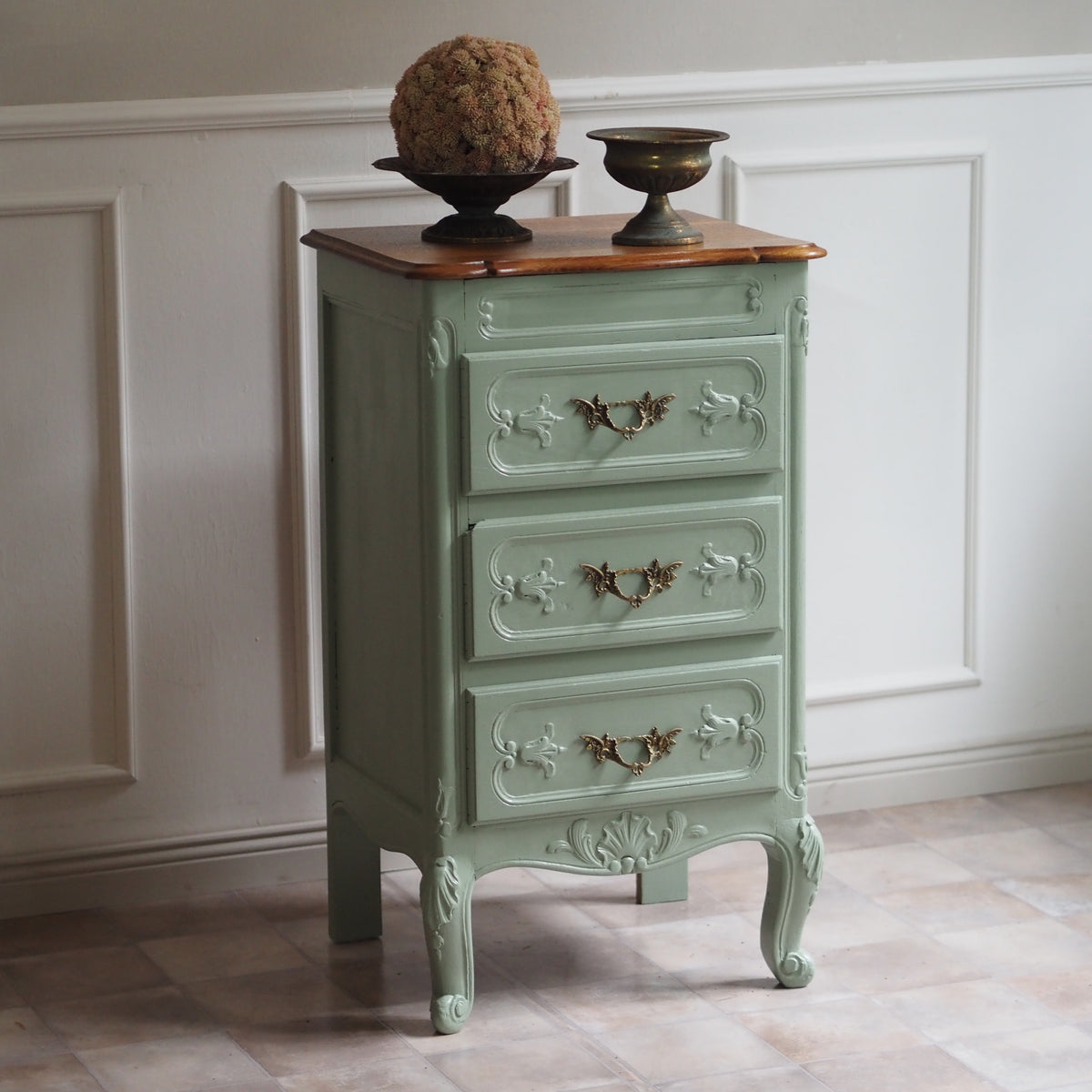 Schmale Louis-XV-Stil Kommode, ca. 1950–1970