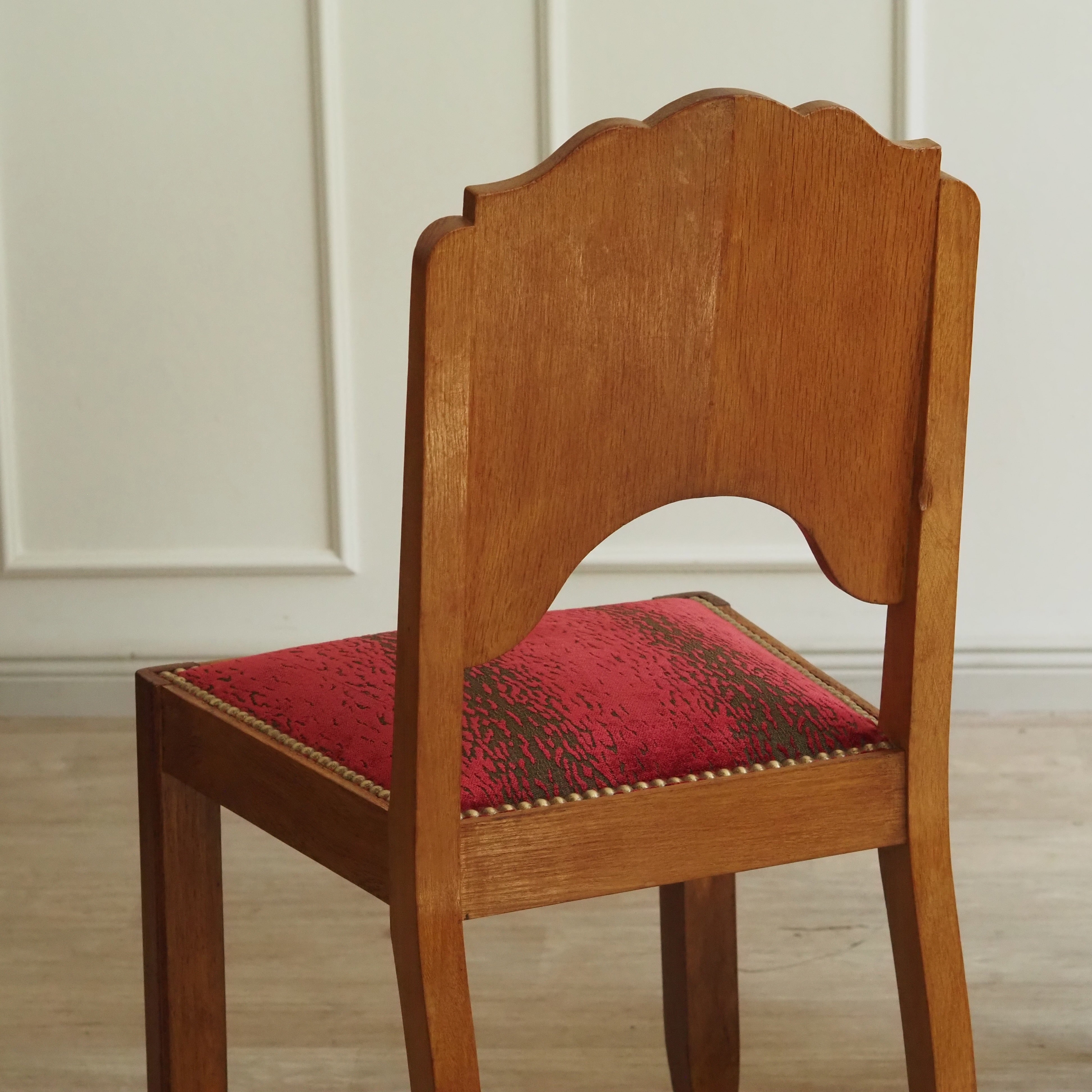 Art-Déco Stuhlpaar Eiche, um 1930