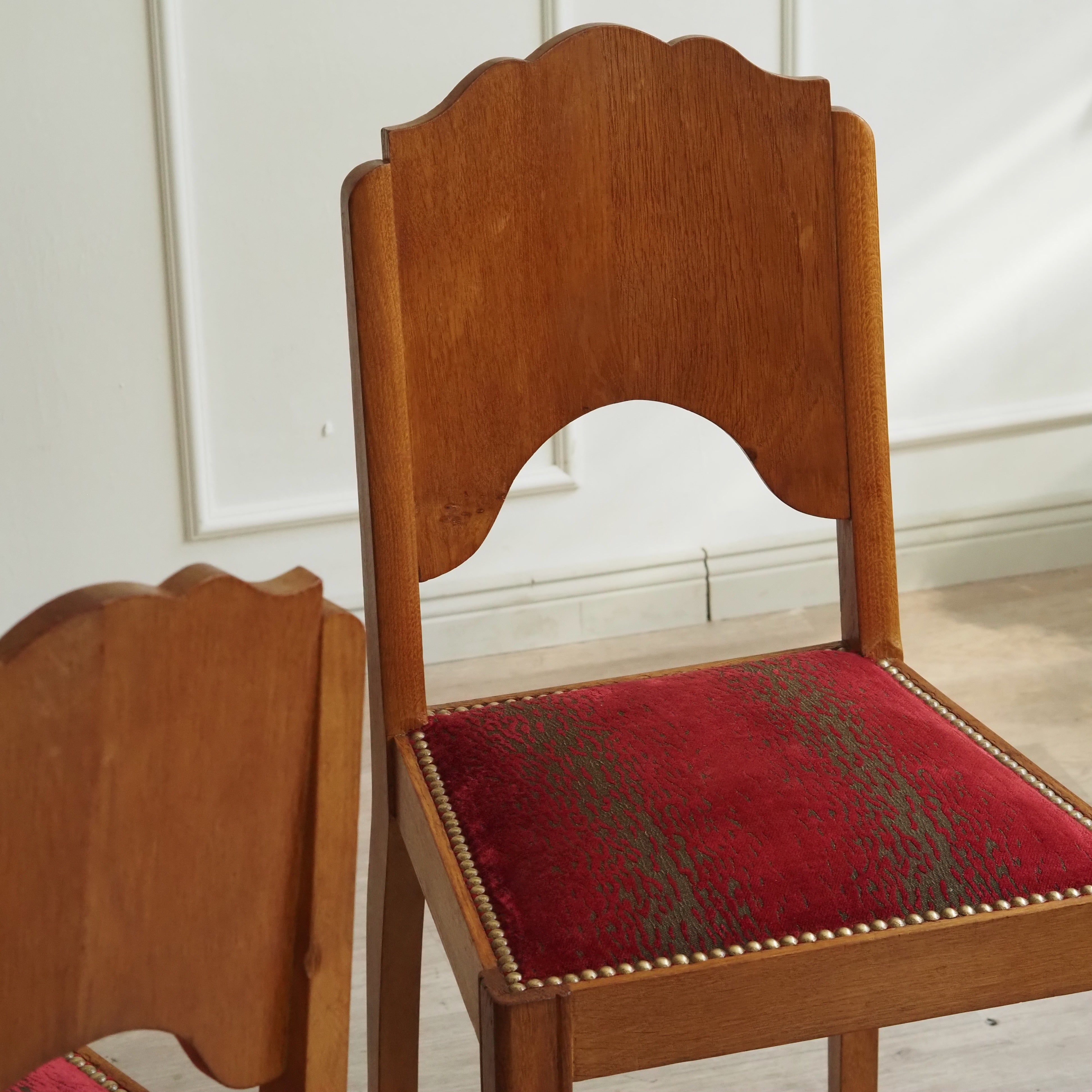 Art-Déco Stuhlpaar Eiche, um 1930