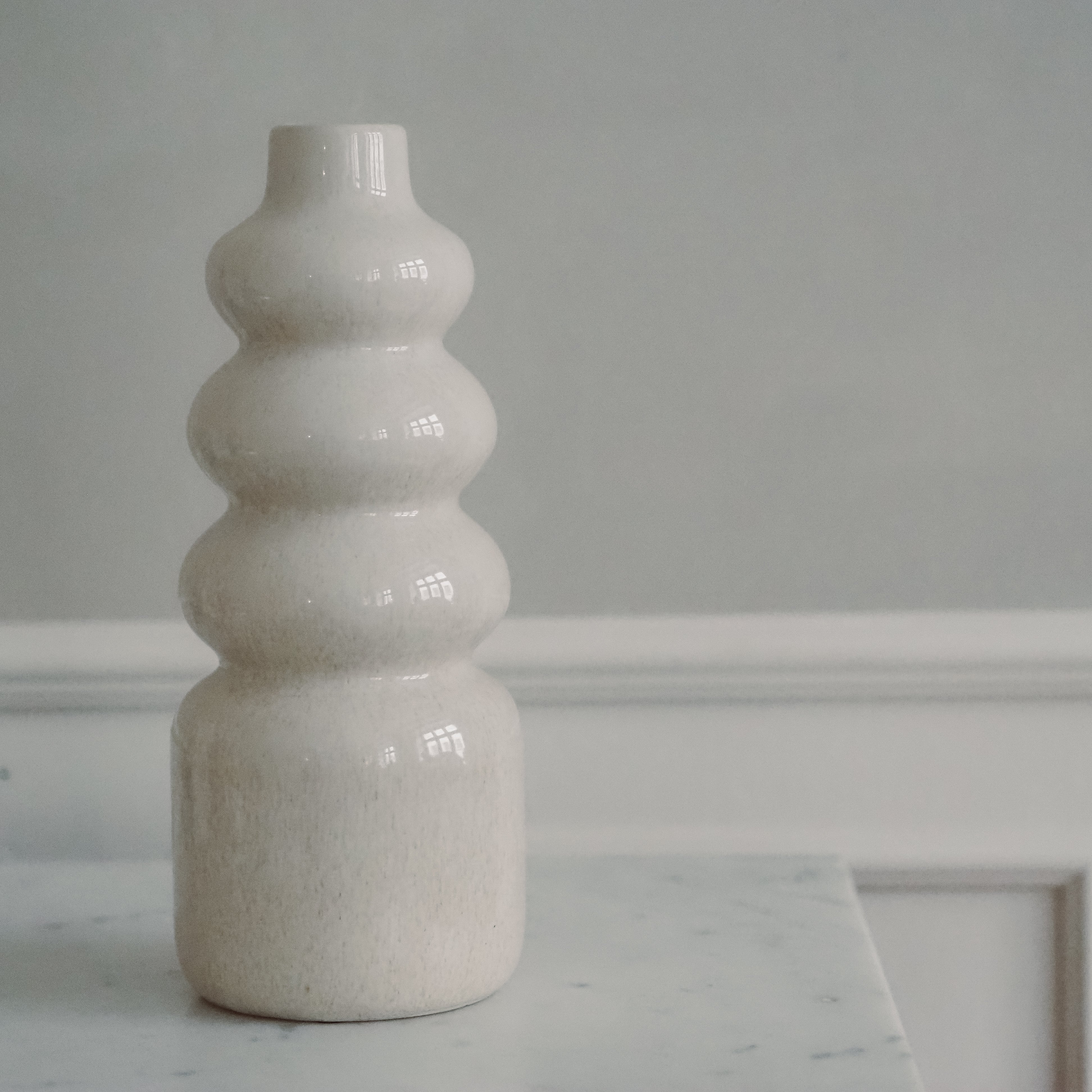 Vase Bubblering · organische Moderne / Studiokeramik Blumenvase