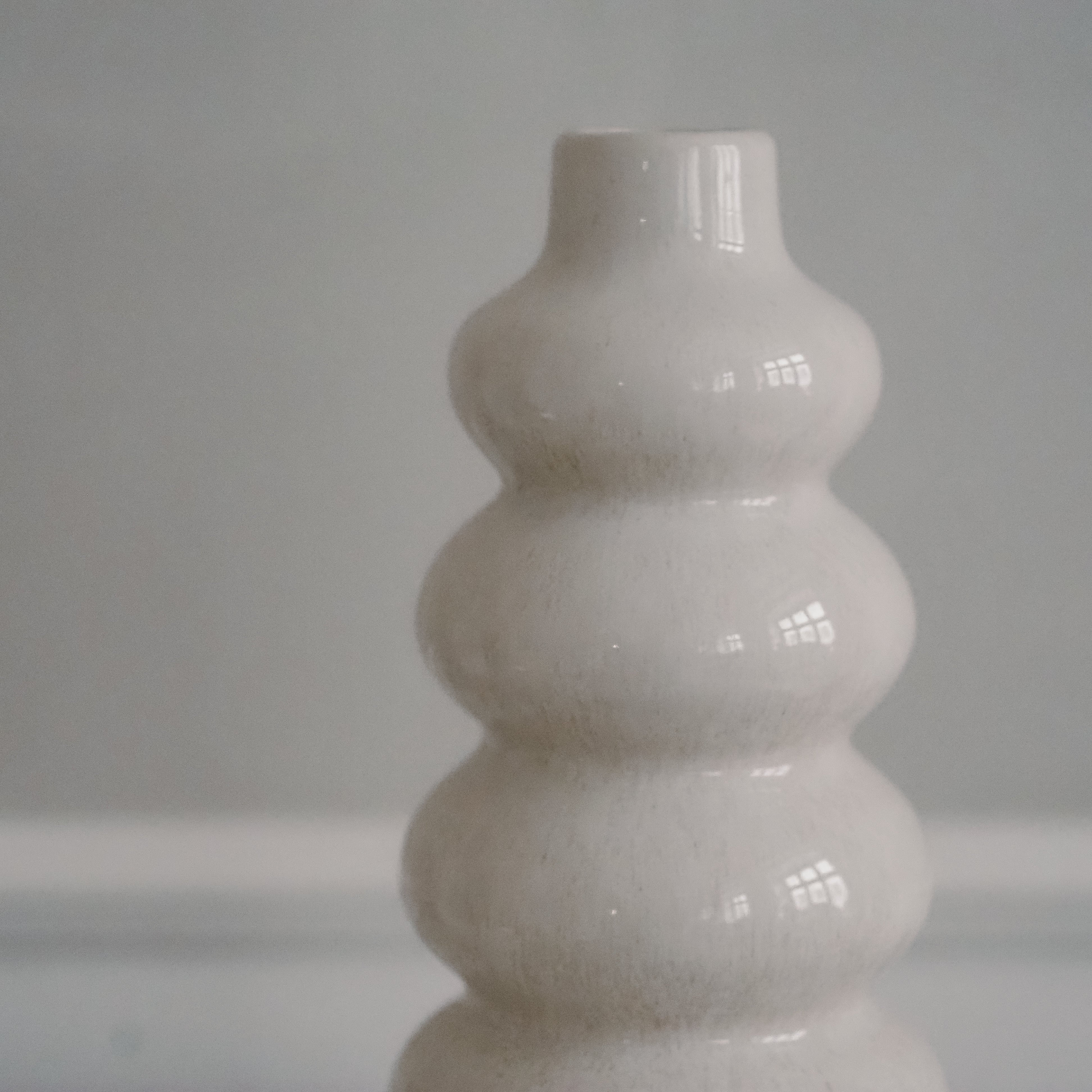 Vase Bubblering · organische Moderne / Studiokeramik Blumenvase