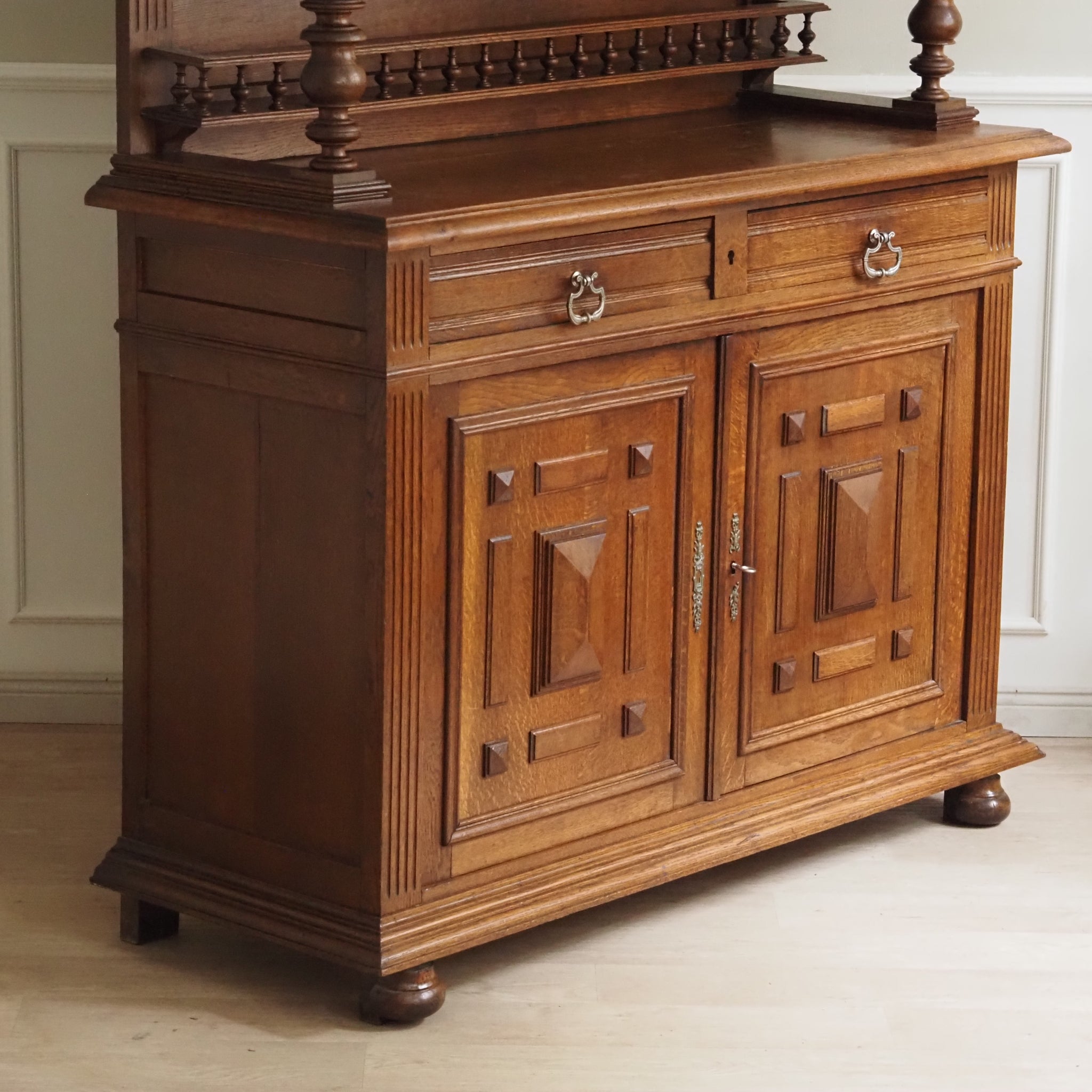 Antikes französisches Gründerzeit Buffet - Vintage Buffetschrank Eiche