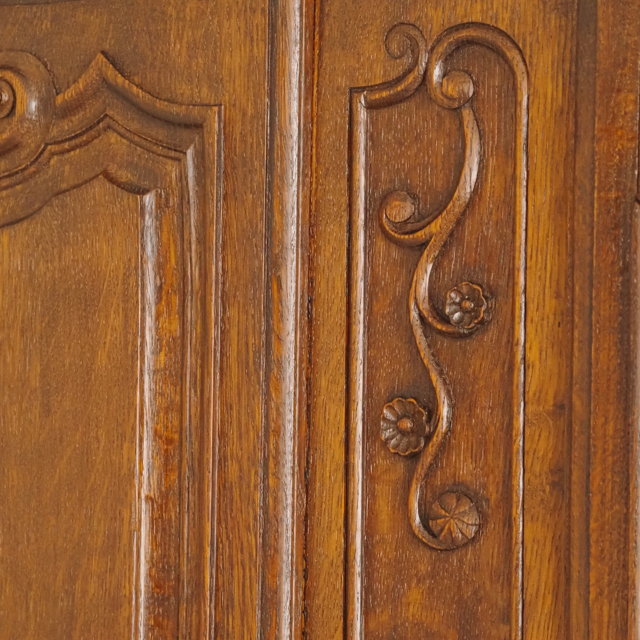 Antike Garderobenbank aus Eiche mit Spiegel um 1900 - Gründerzeit Flurgarderobe