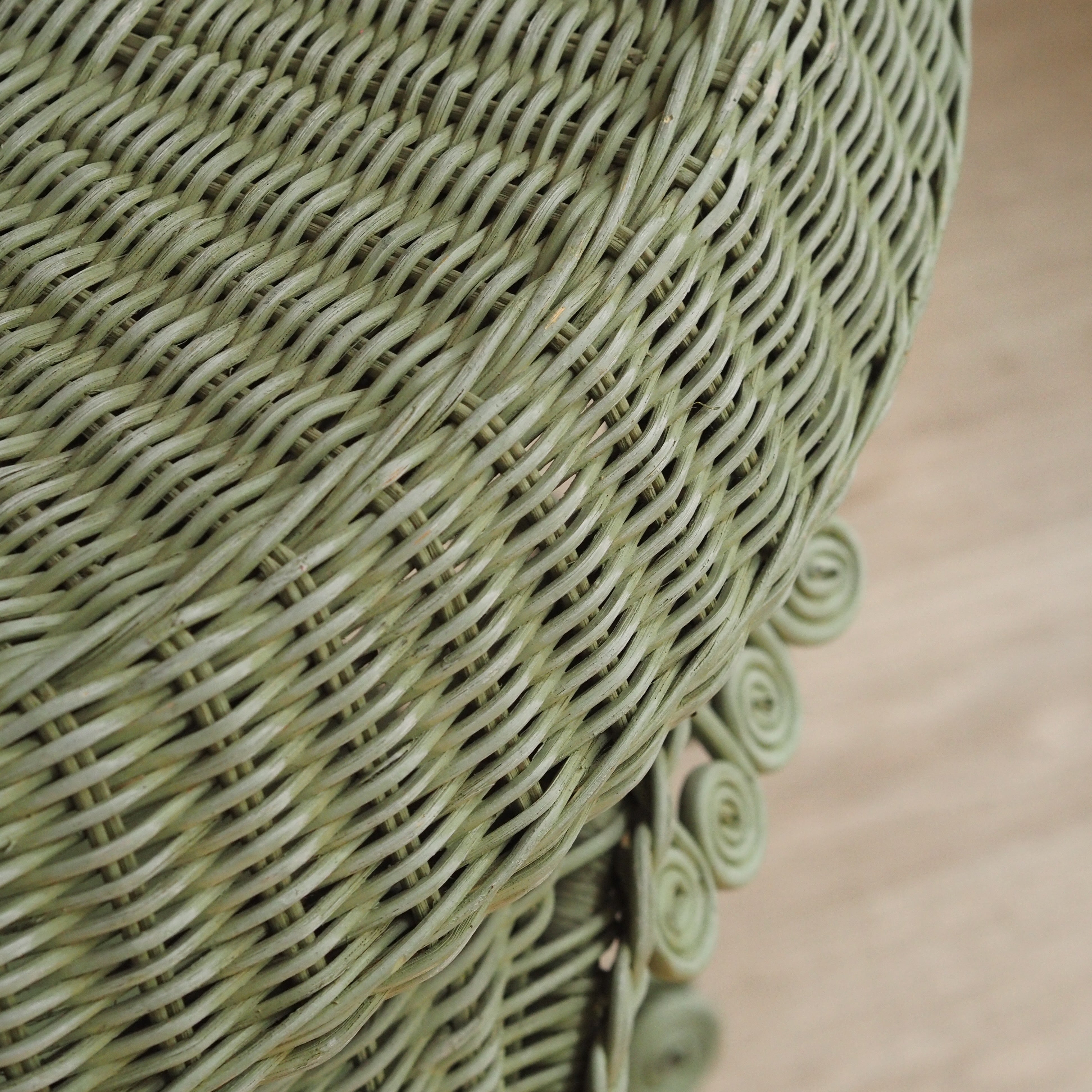 Viktorianischer Beistelltisch Rattan um 1900