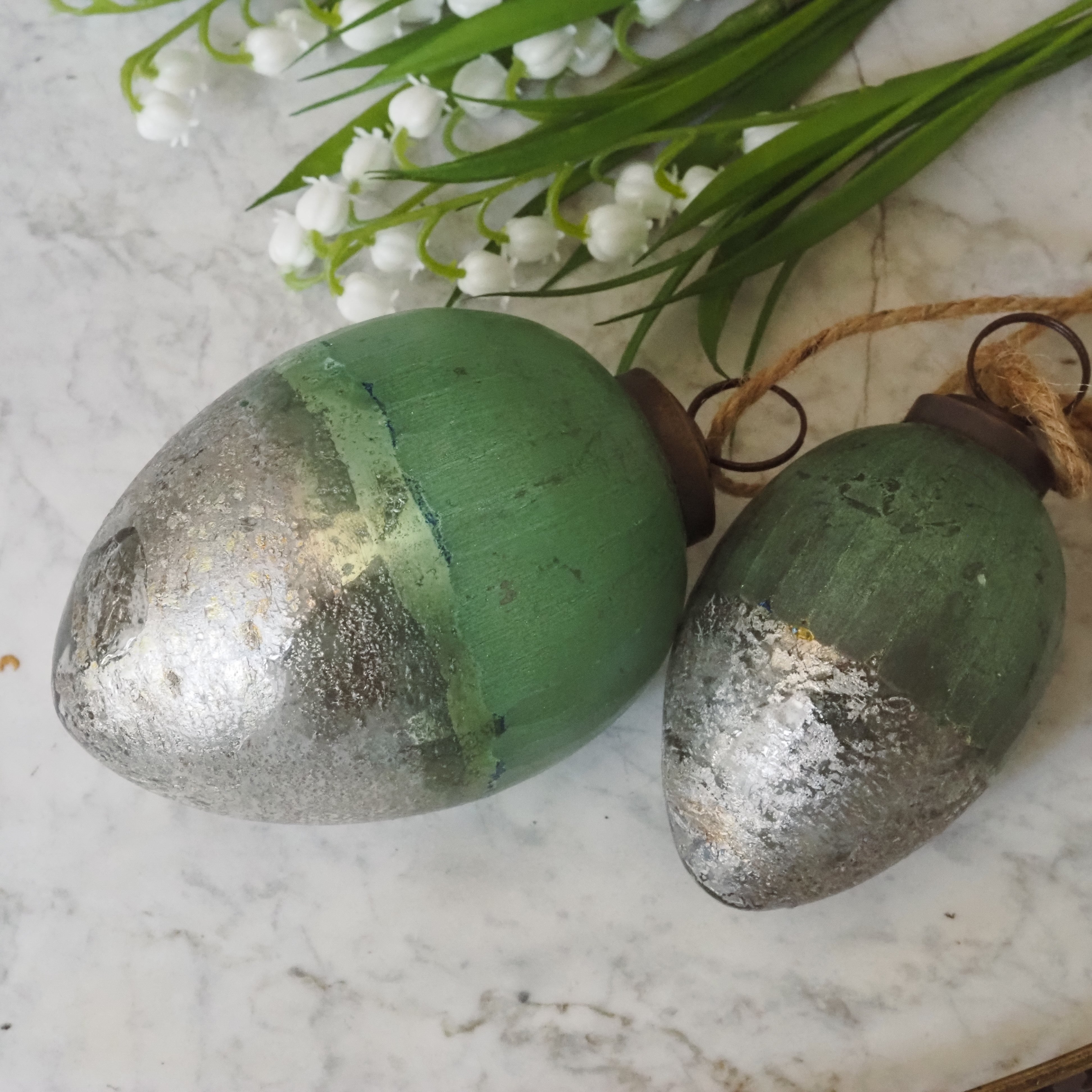 Maiglöckchenzweige mit Wurzel · botanische Frühlingsdekoration, Kunstblume