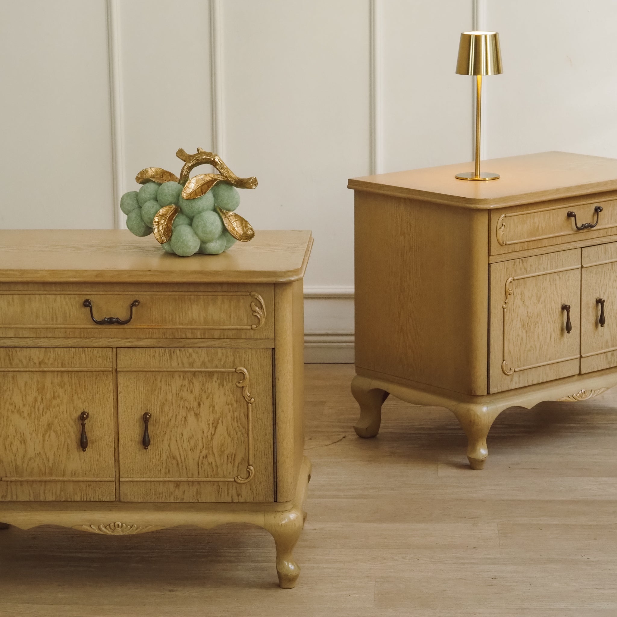 Set Nachttische Vintage Nachtschränke - Chippendale Stil Konsolen