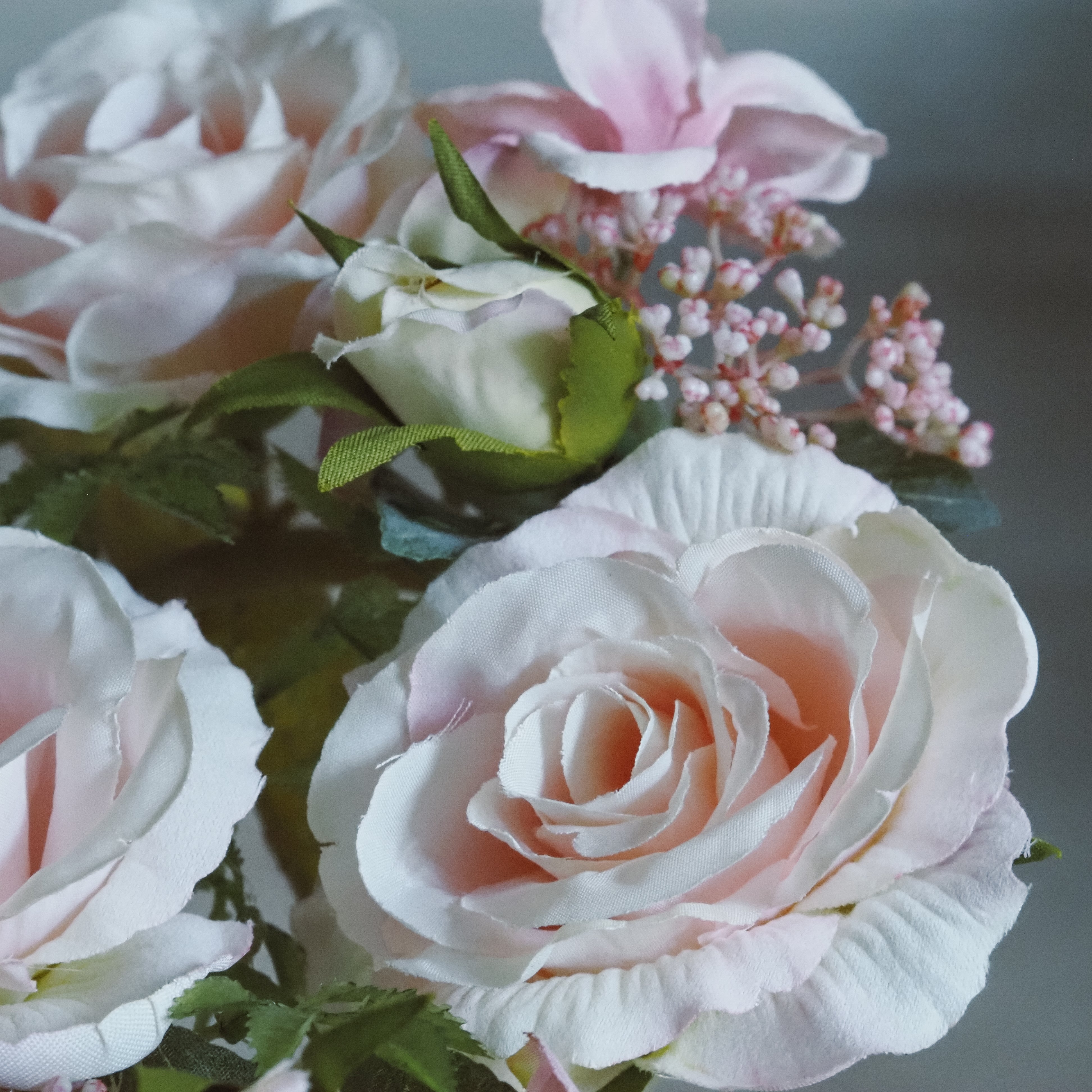 Kerzenring Rosen Hortensie · Weiß oder Rosa · 8/20 cm