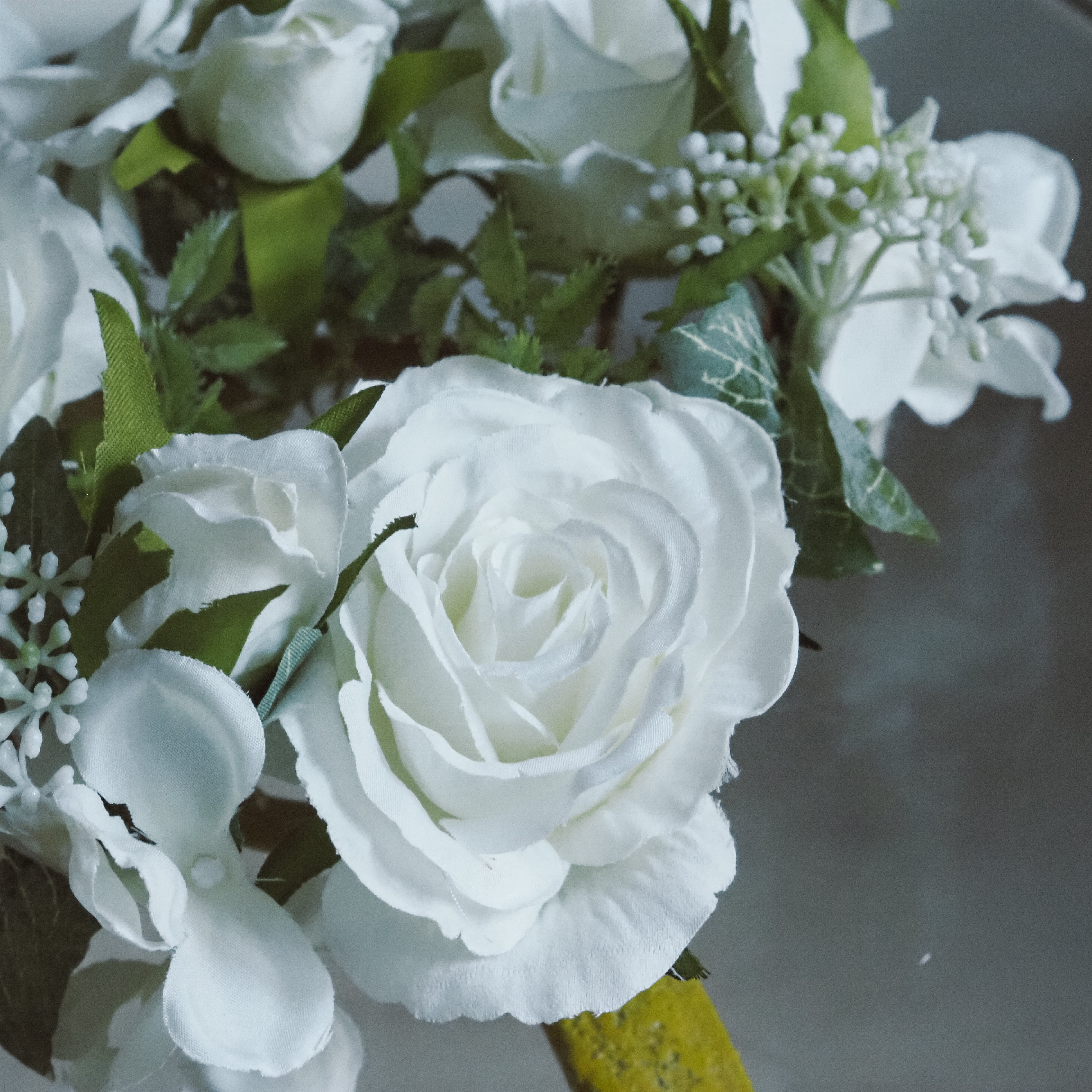 Kerzenring Rosen Hortensie · Weiß oder Rosa · 8/20 cm