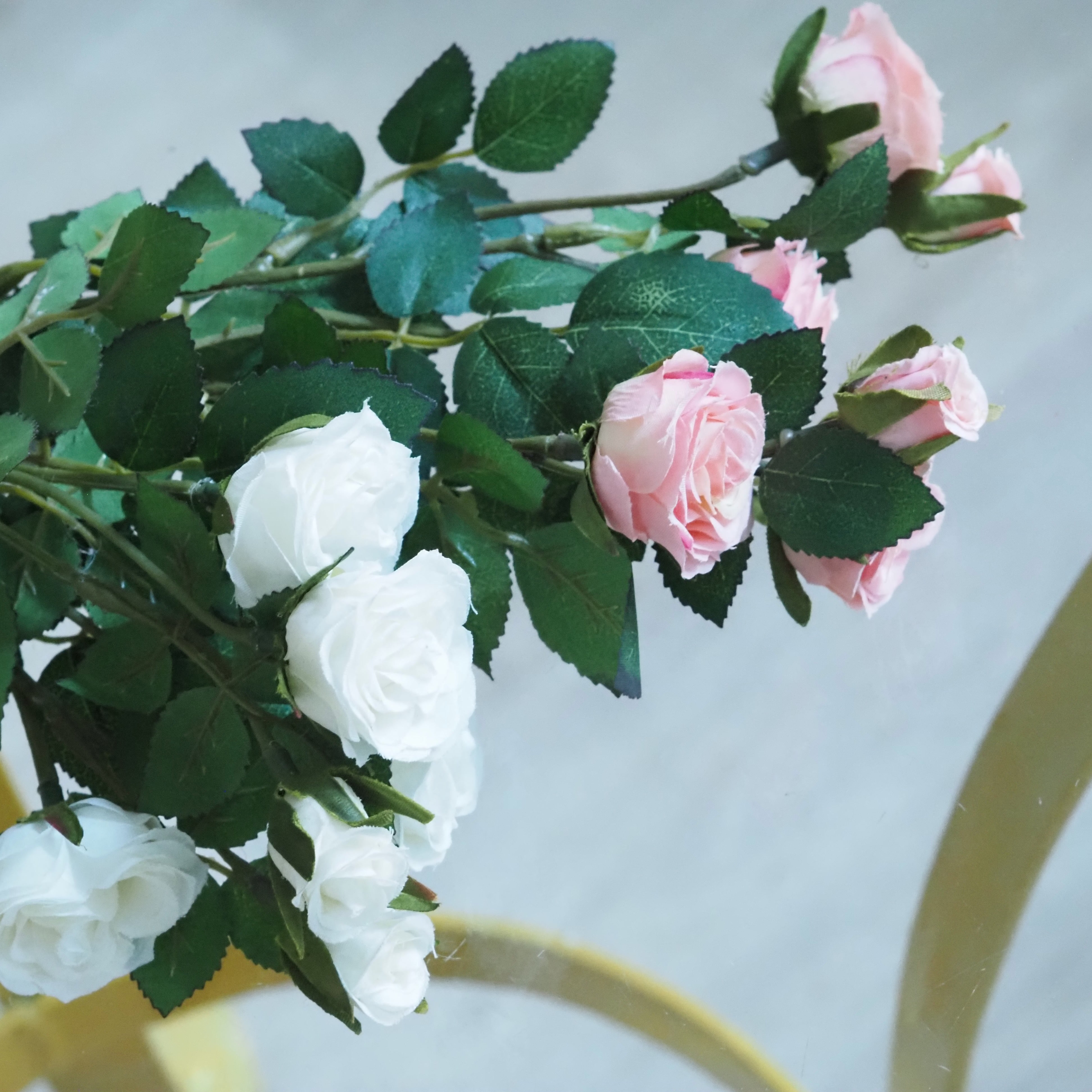 Rosenpick · textiler Blütenzweig in Rosa oder Weiß