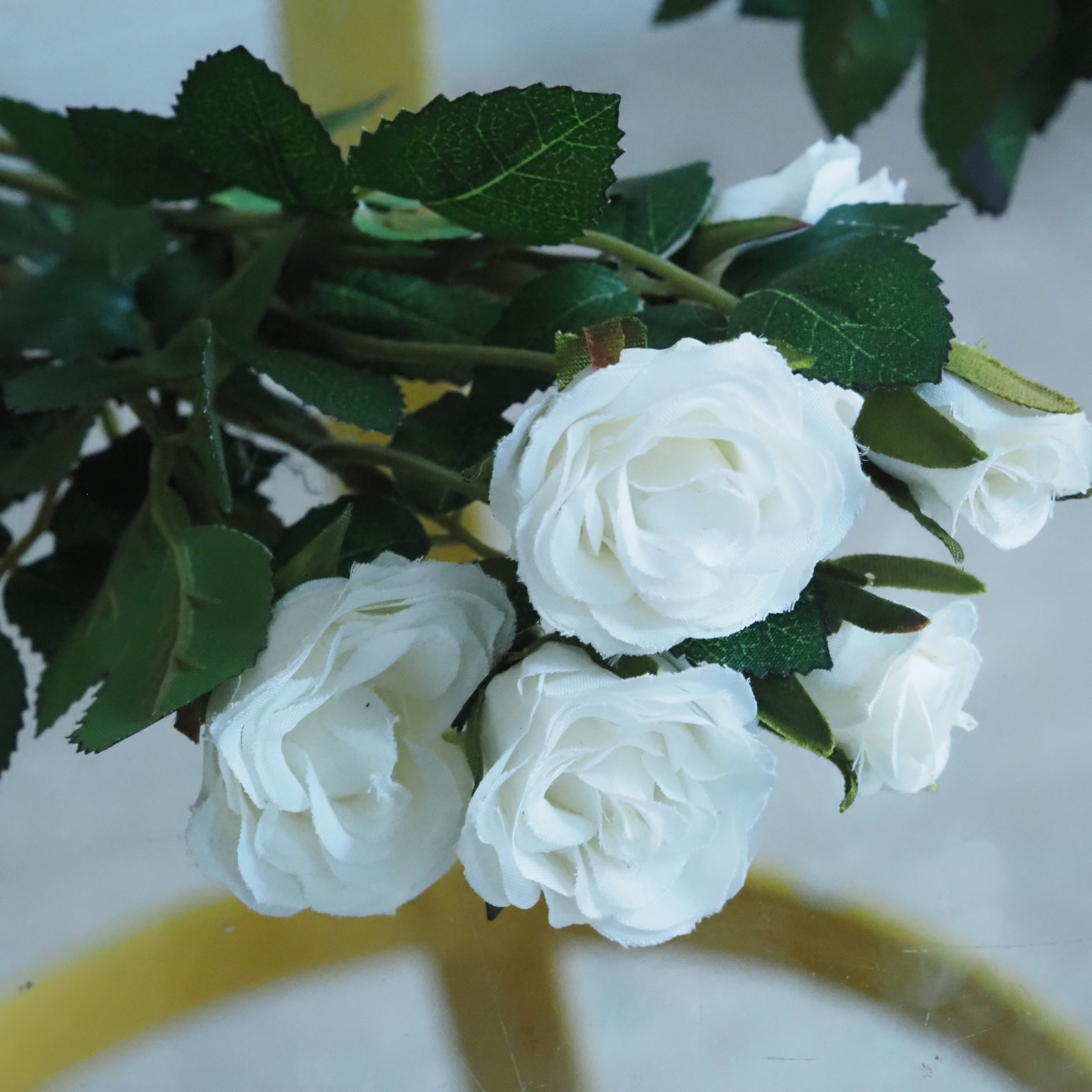 Rosenpick · textiler Blütenzweig in Rosa oder Weiß